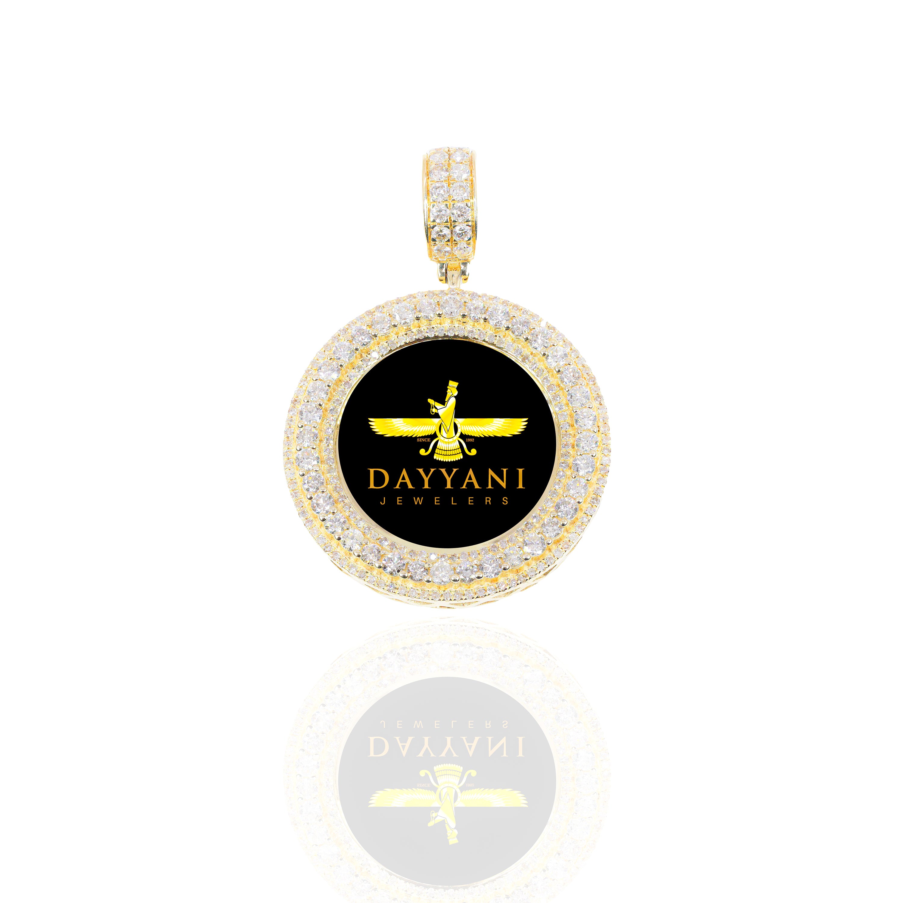 1.20 Inch Three Row Diamond Memory Pendant
