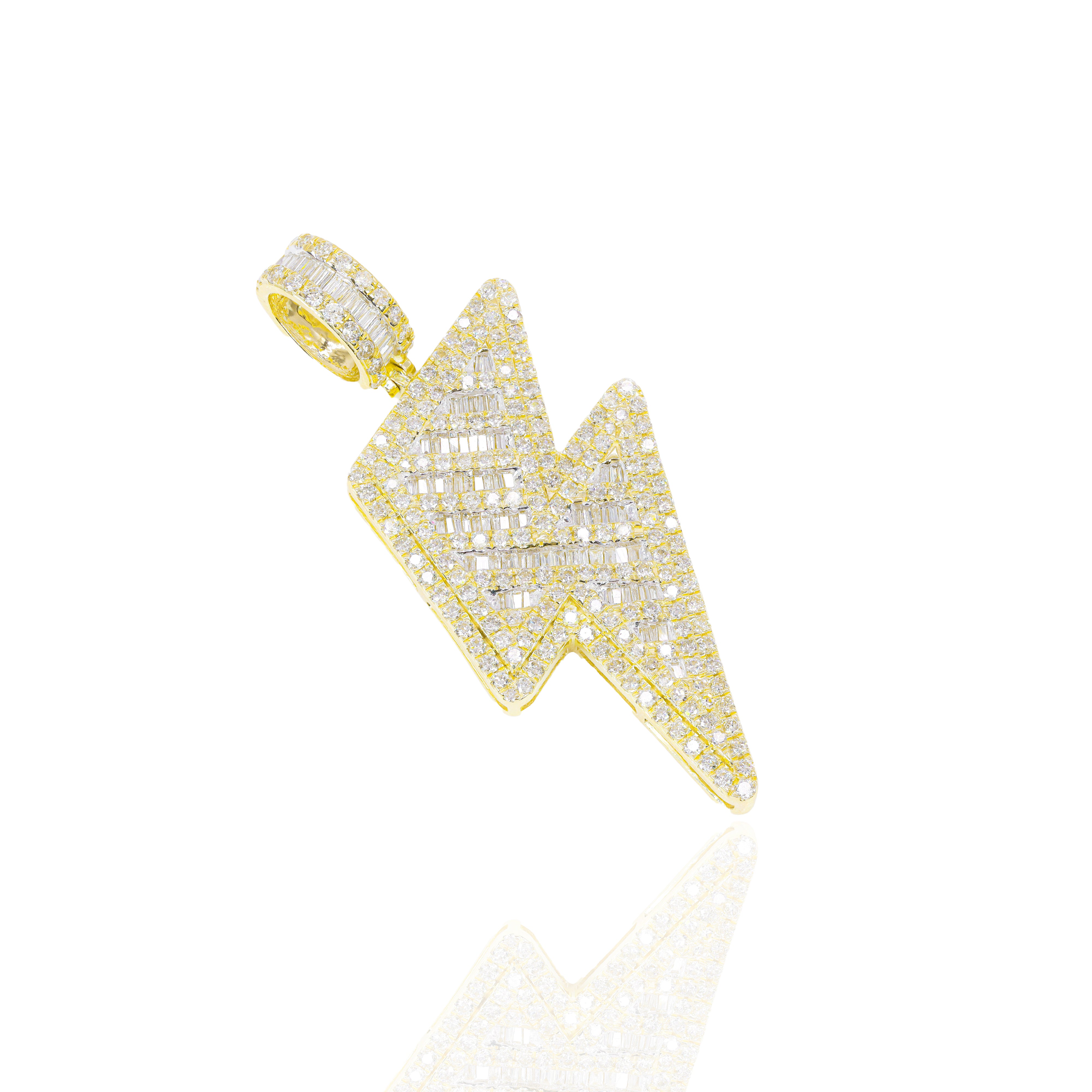 Lightning Bolt Diamond Pendant