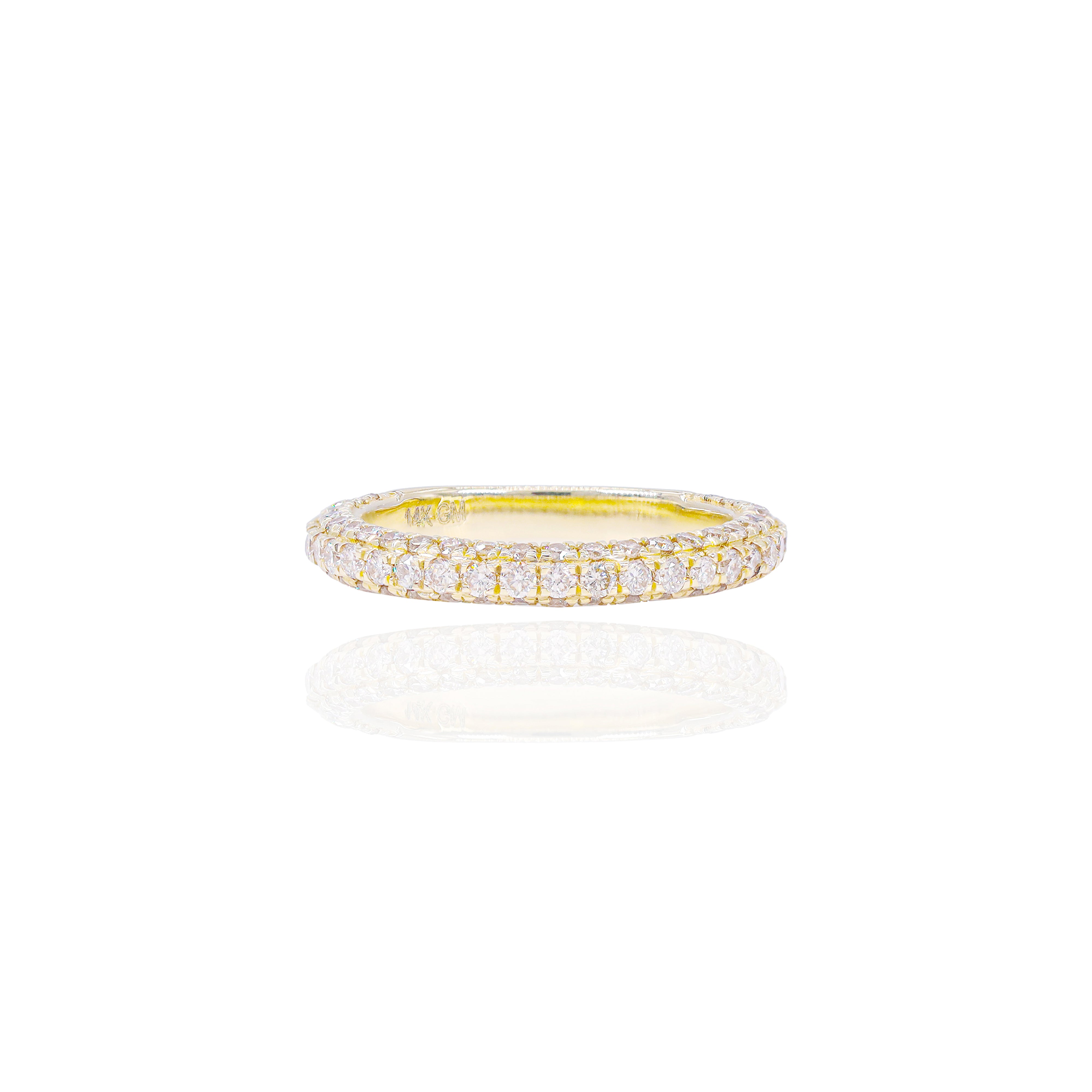 .40 CT Center Diamond Engagement Ring & Band w/ Halo and Hidden Halo