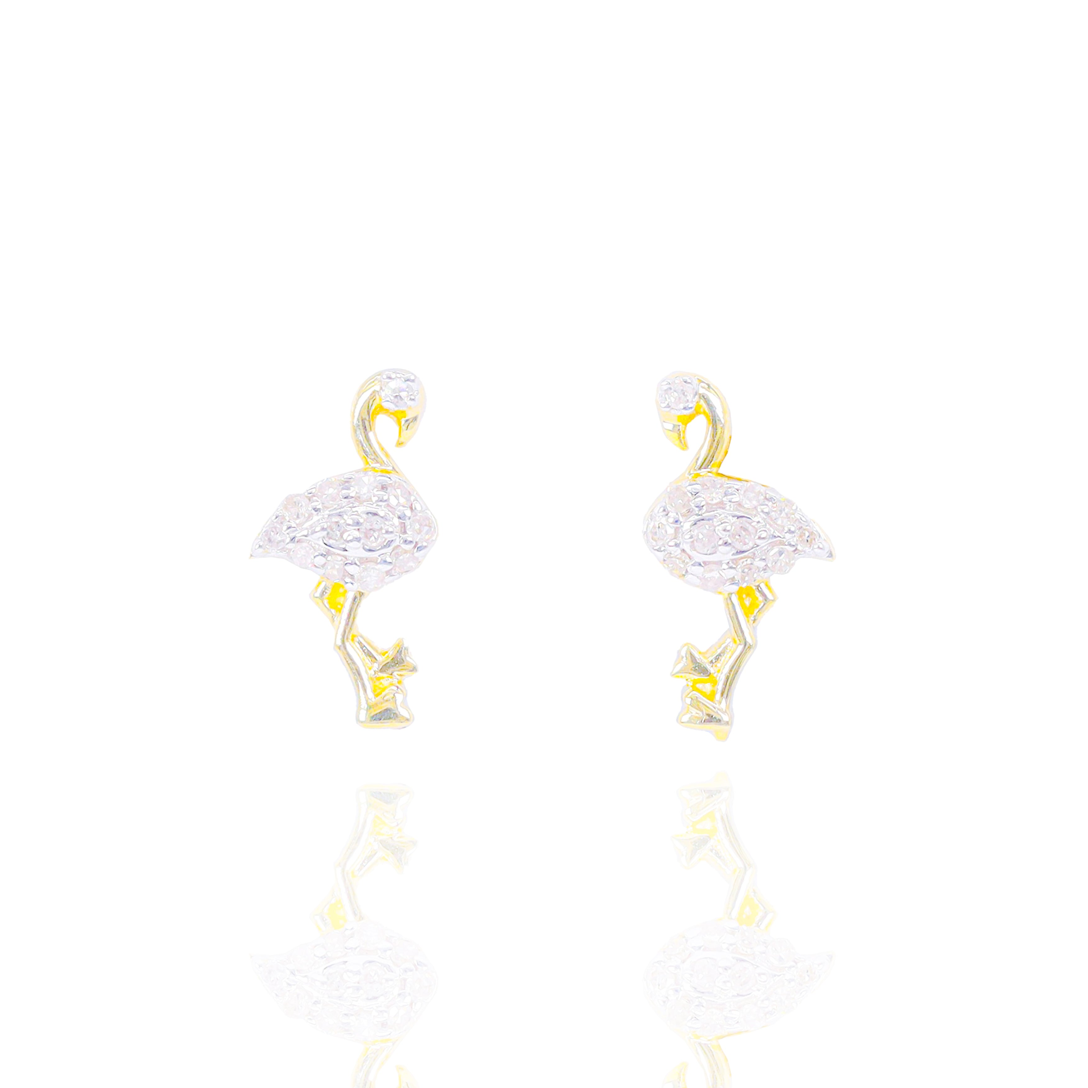 Diamond Flamingo Diamond Earrings