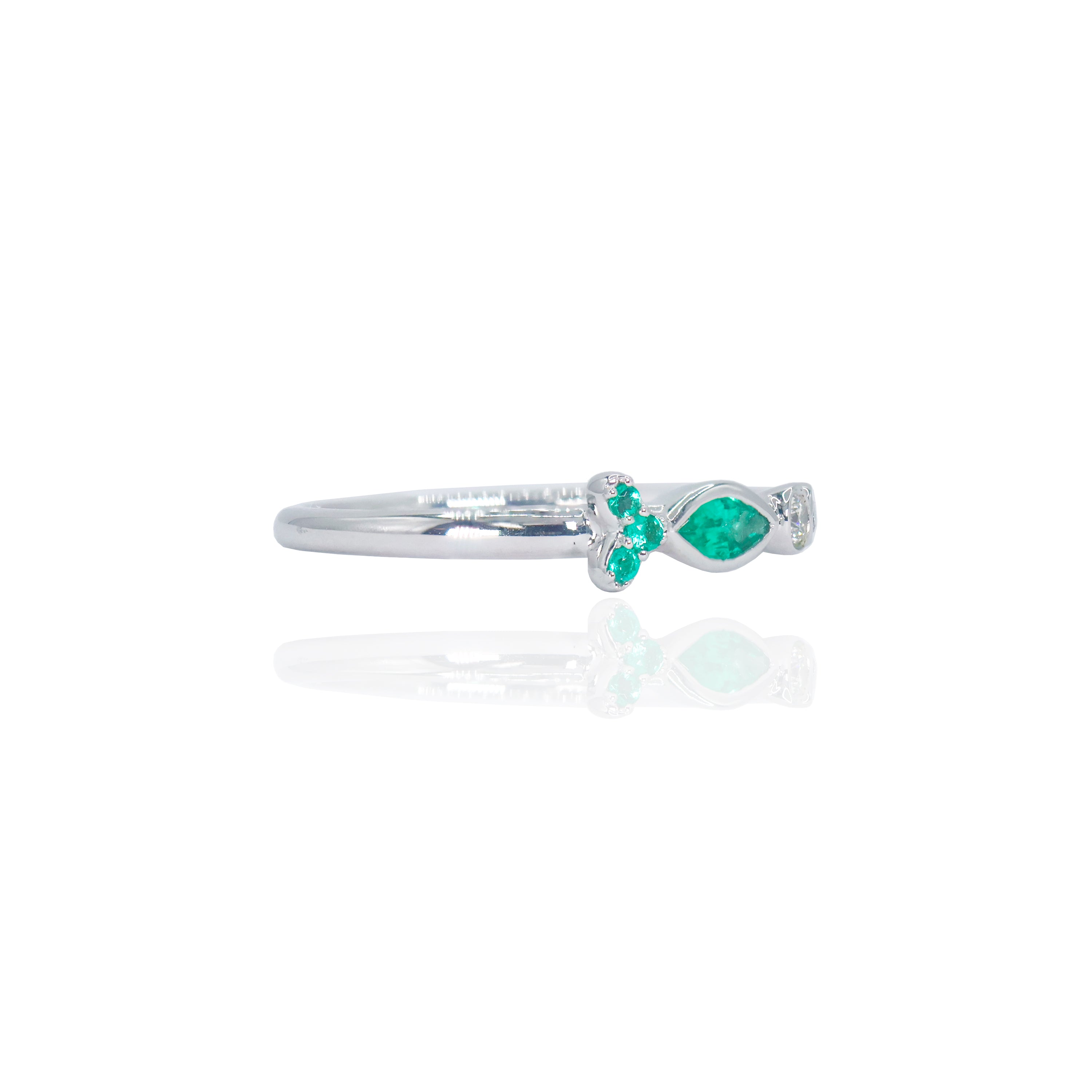 Gemstone Ichthys Fish Diamond Ring