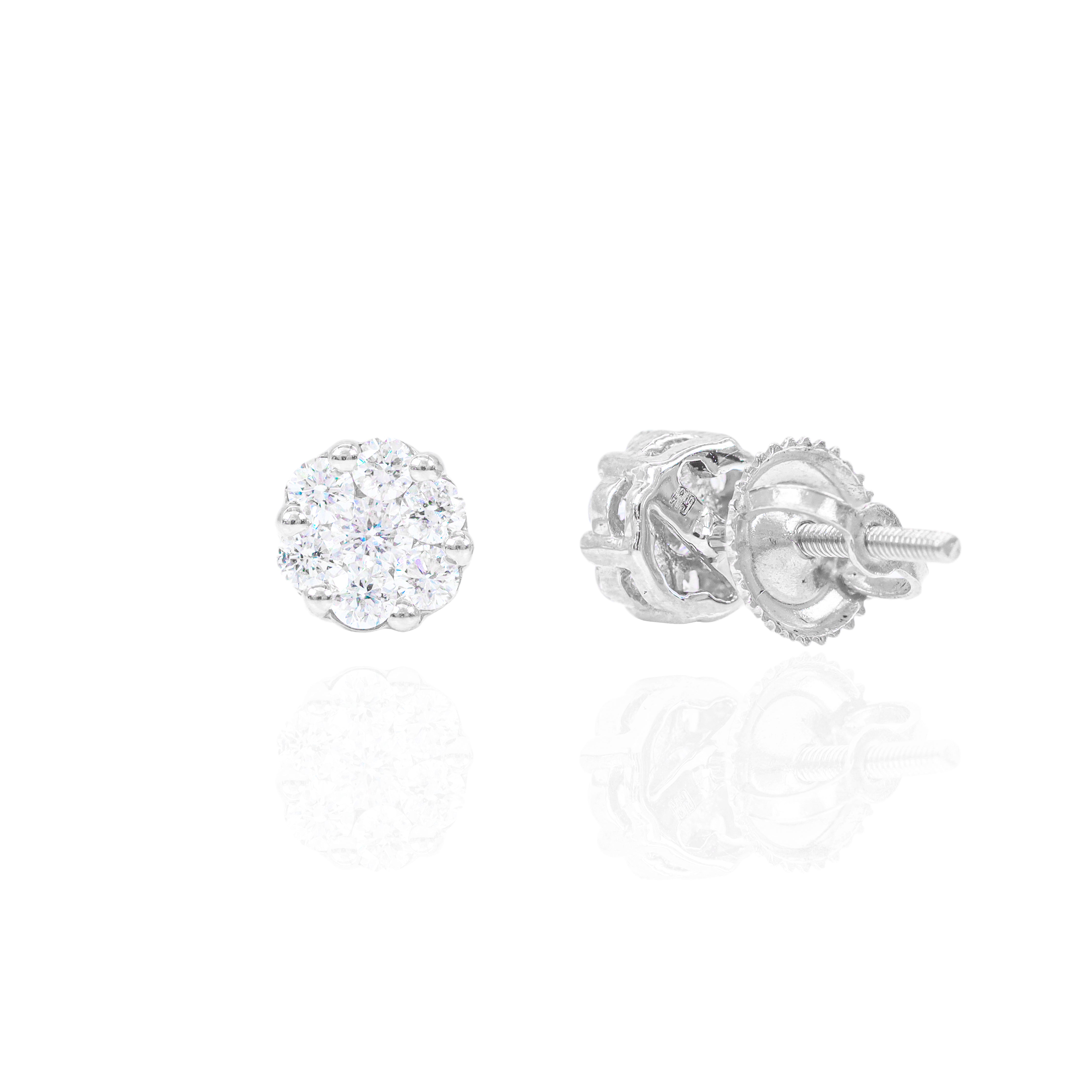 Flower Style Diamond Earrings
