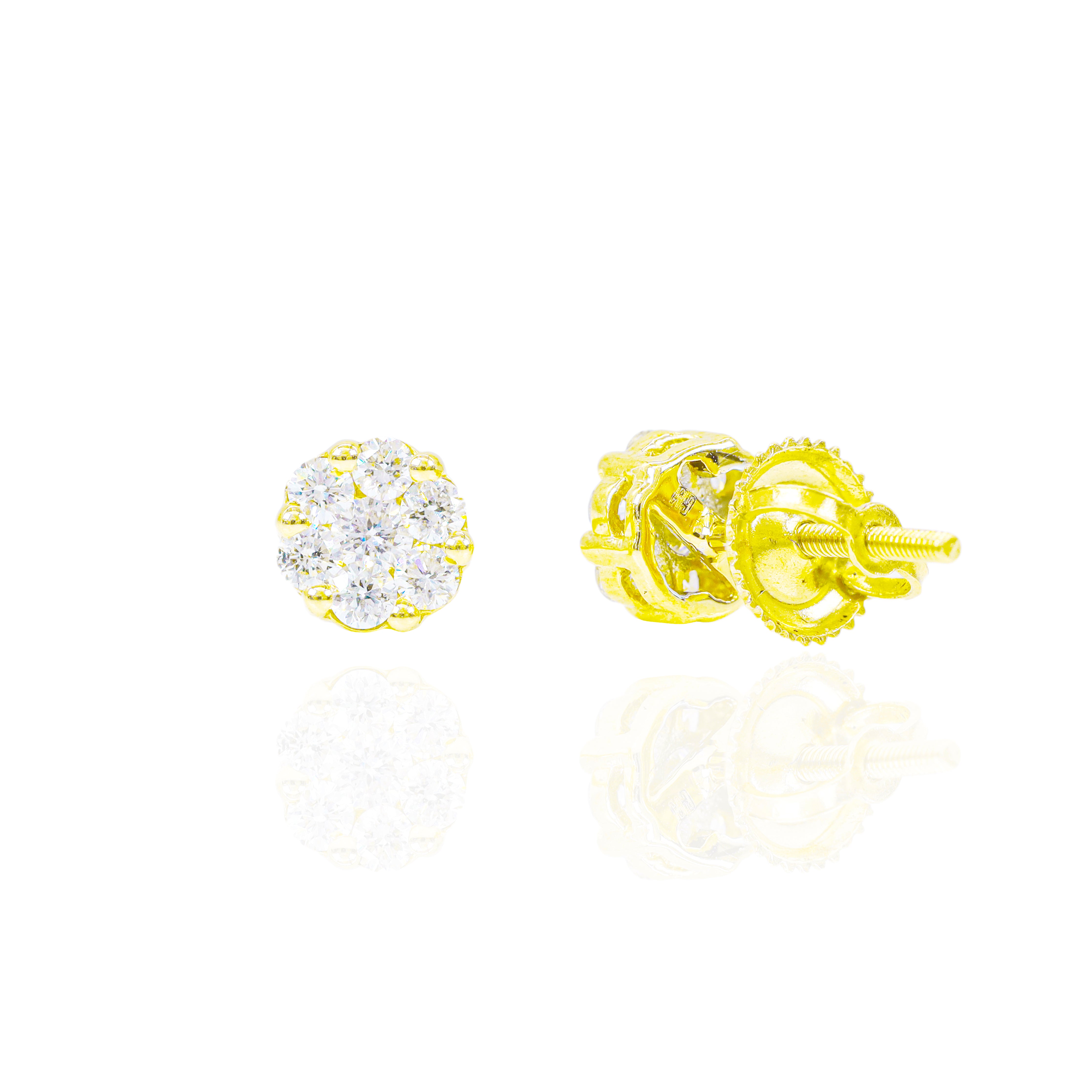 Flower Style Diamond Earrings
