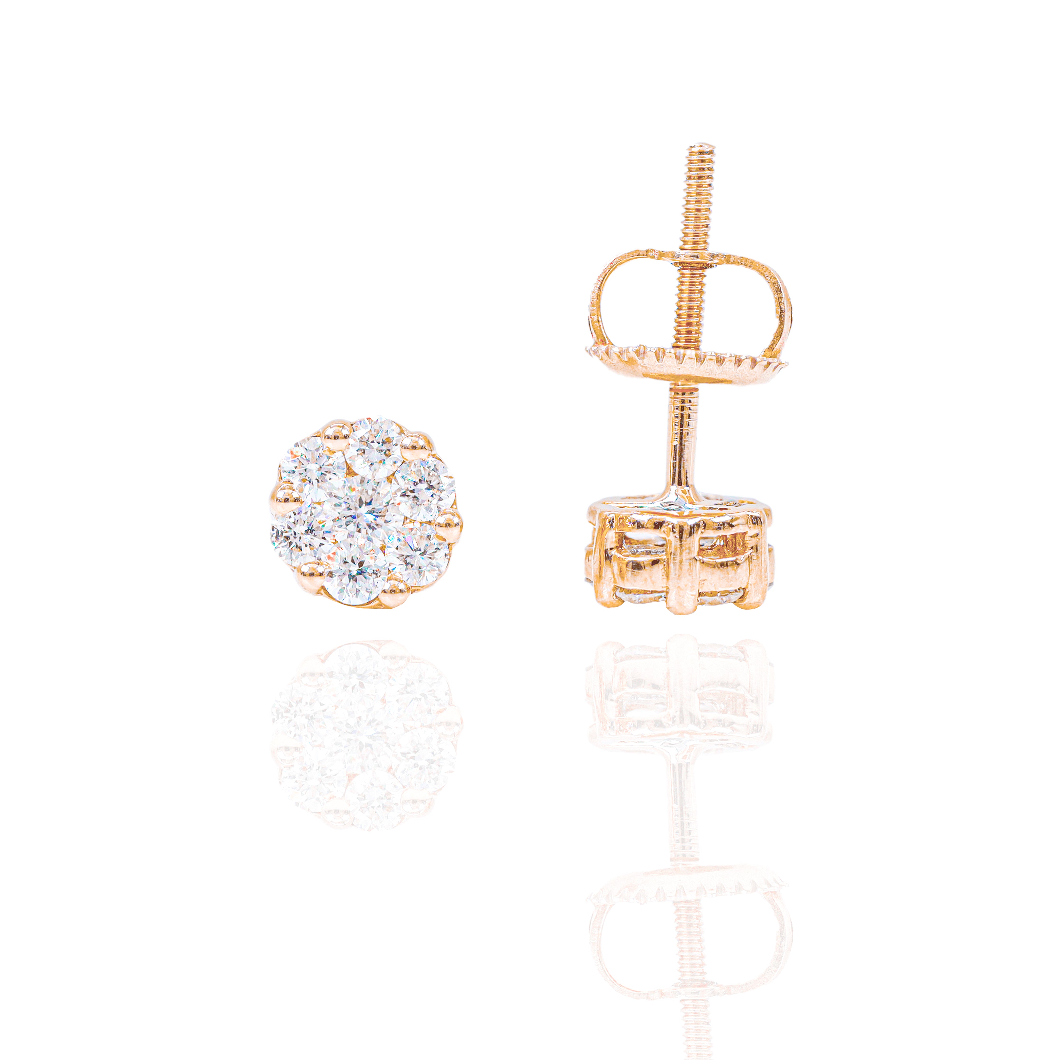 Flower Style Diamond Earrings