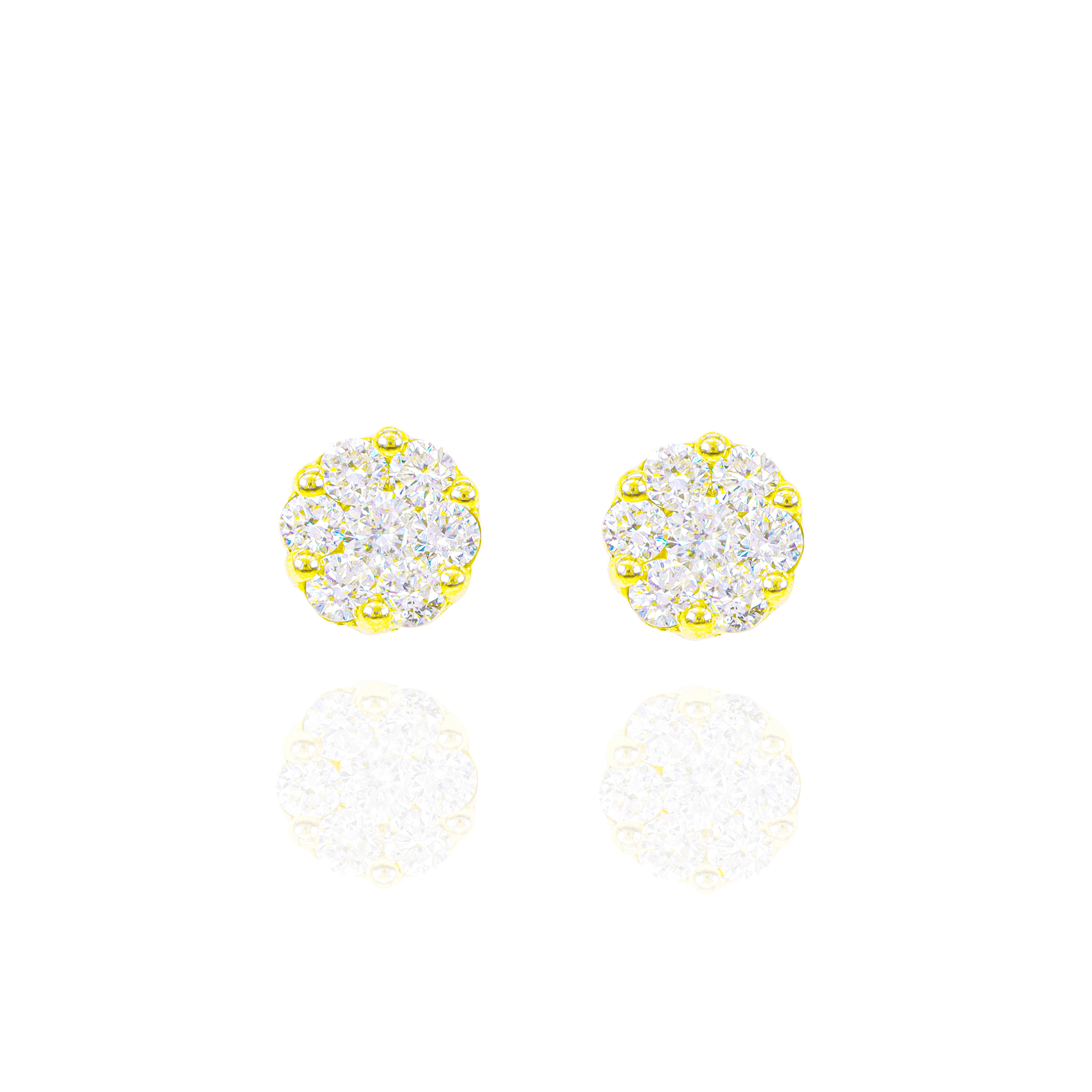 Flower Style Diamond Earrings