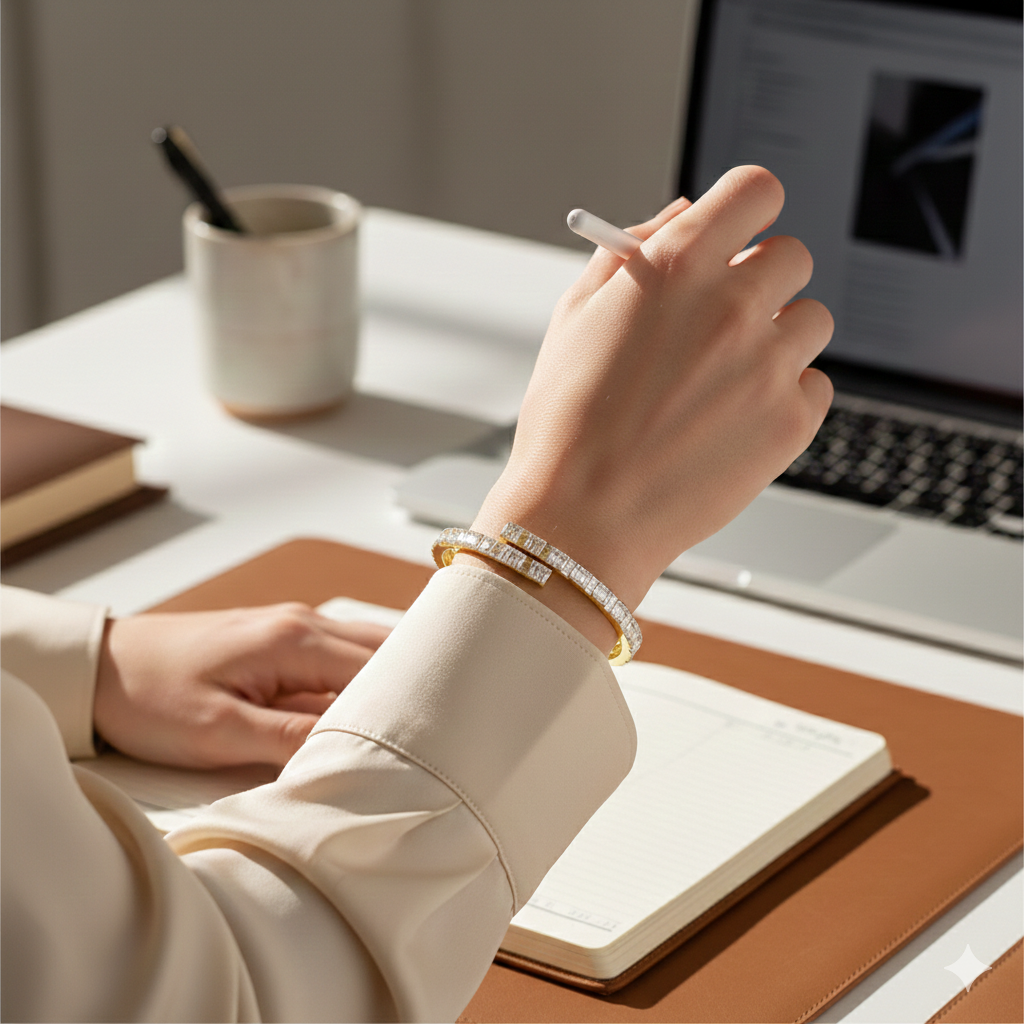 Baguette Diamond Bangle Bracelet