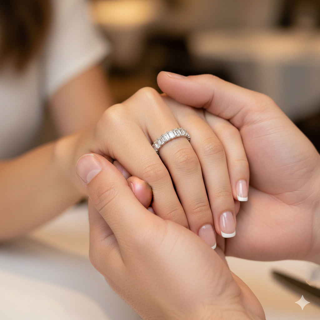 Emerald Cut Diamond Eternity Band
