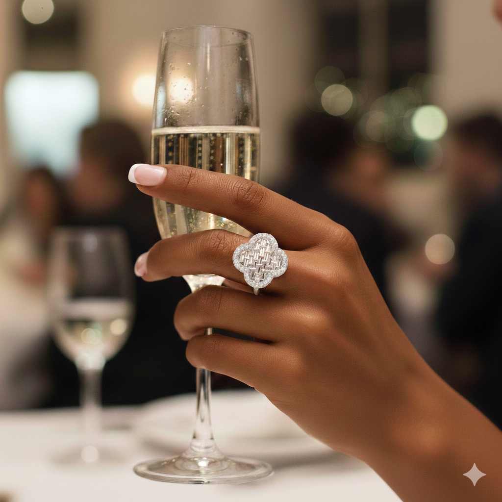 Baguette Clover Diamond Ring