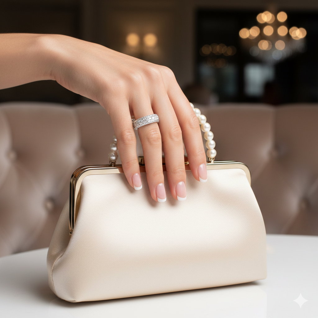 3 Row Beveled Diamond Eternity Band