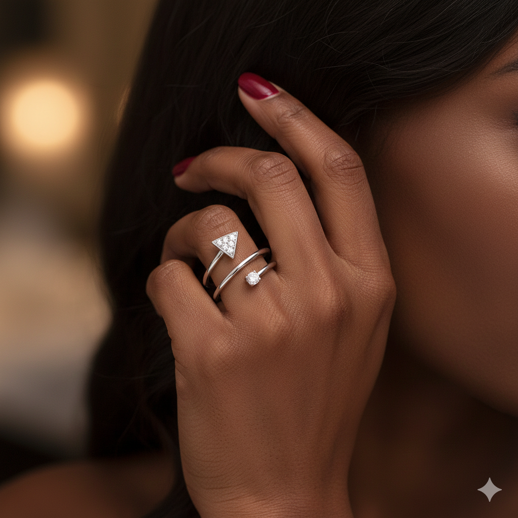 Shooting Arrow Diamond Ring