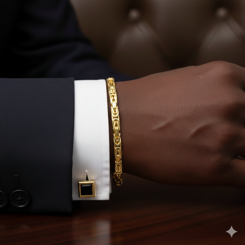 14KT Solid Byzantine Gold Bracelet