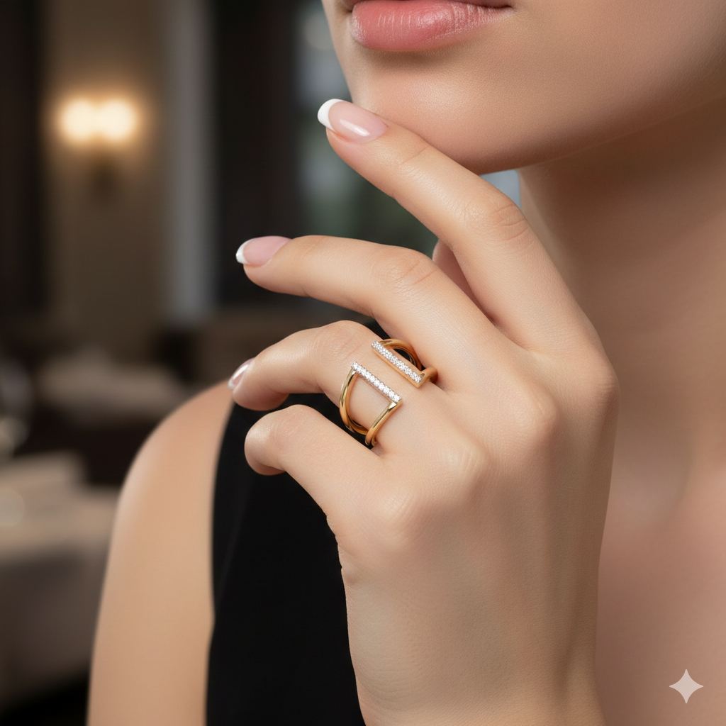 Open Design Diamond Ring