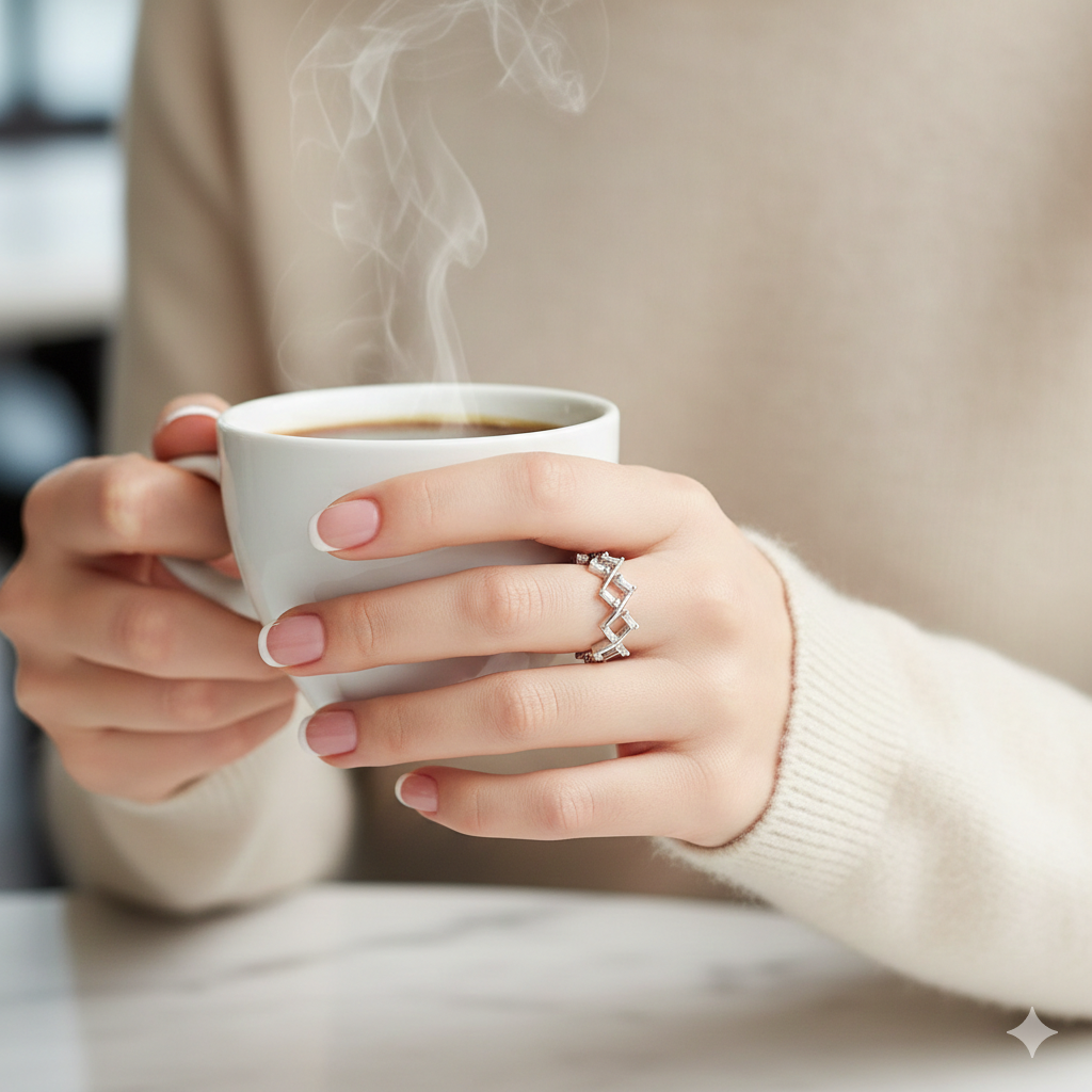Baguette Caged Eternity Diamond Ring