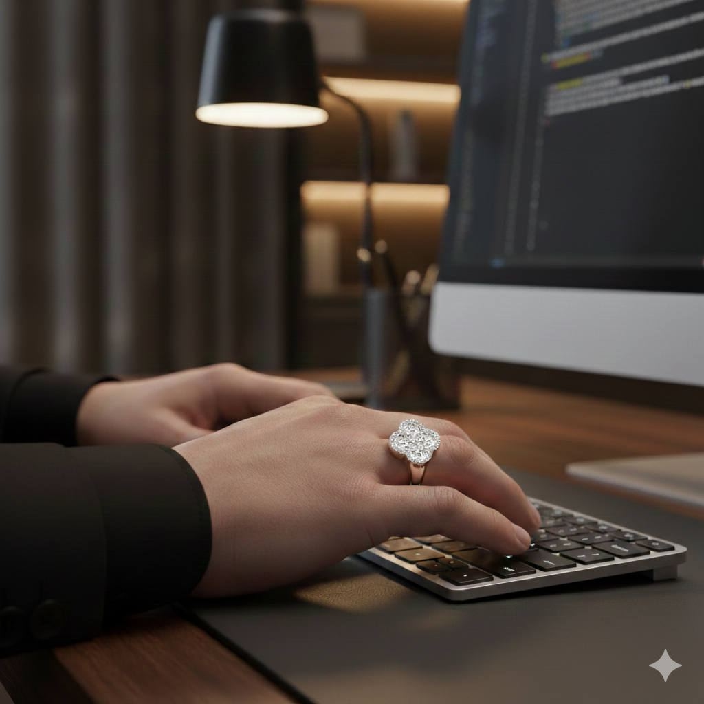 Baguette Clover Diamond Ring