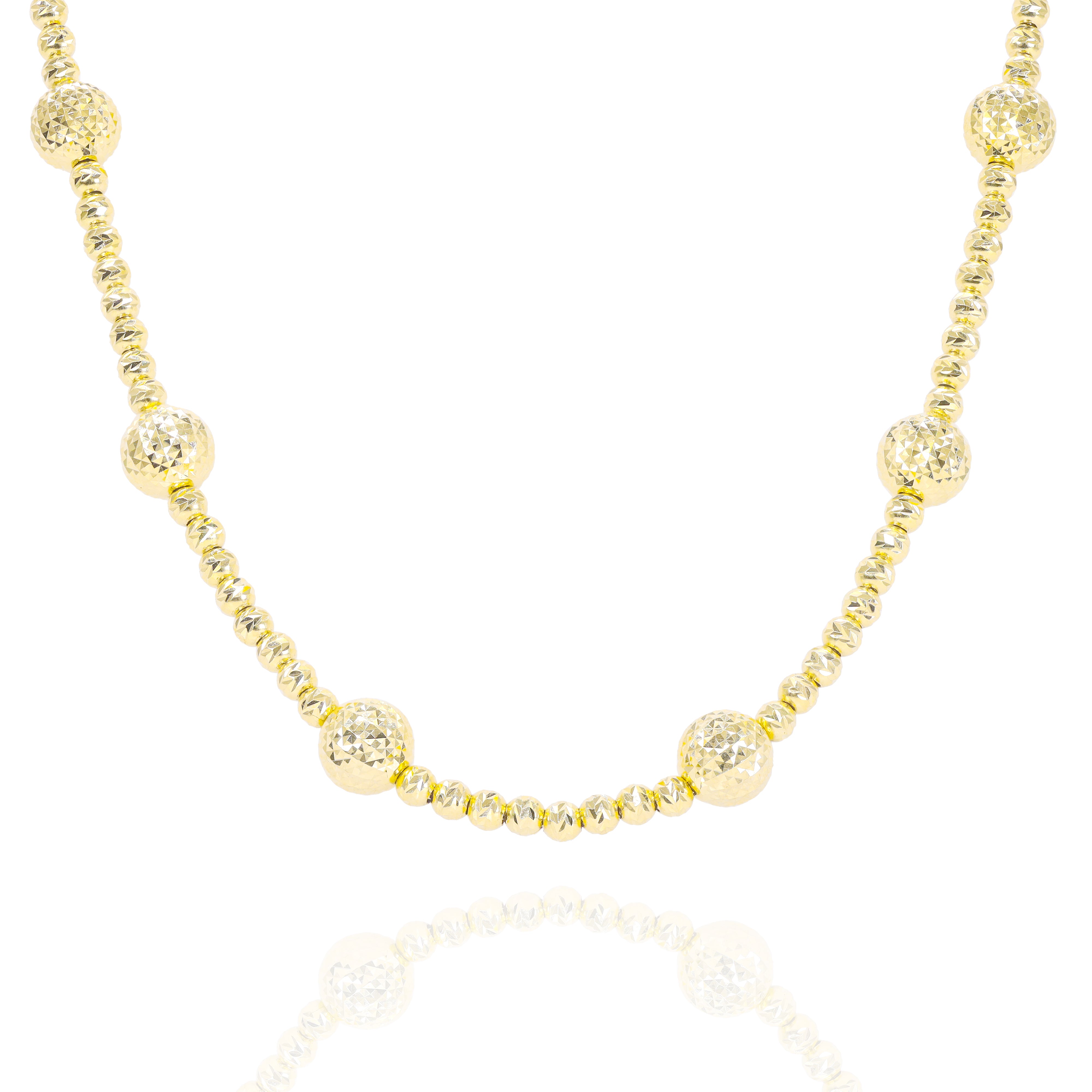14KT Gold Disco Ball Link Gold Chain