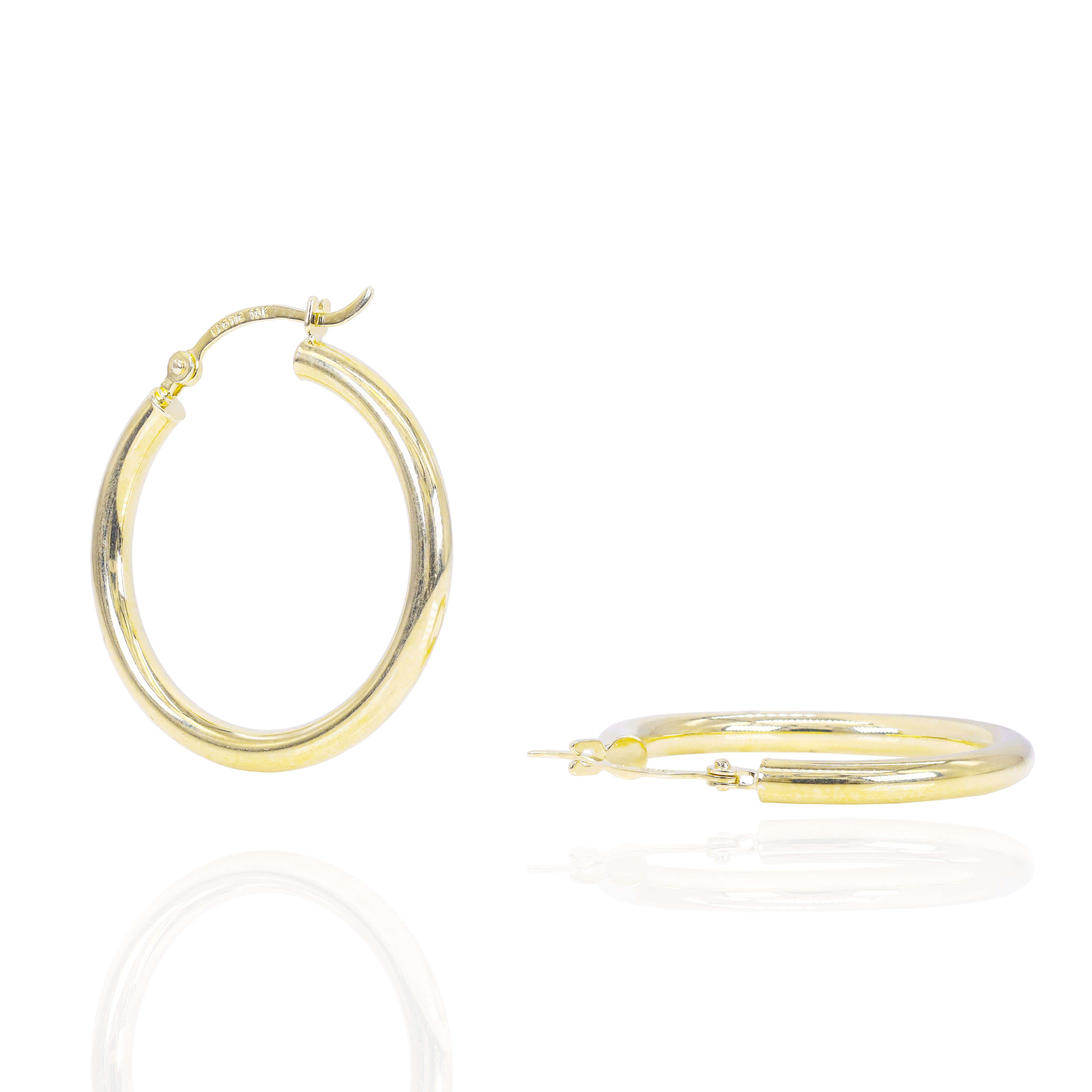 Solid Gold Hoop Earrings