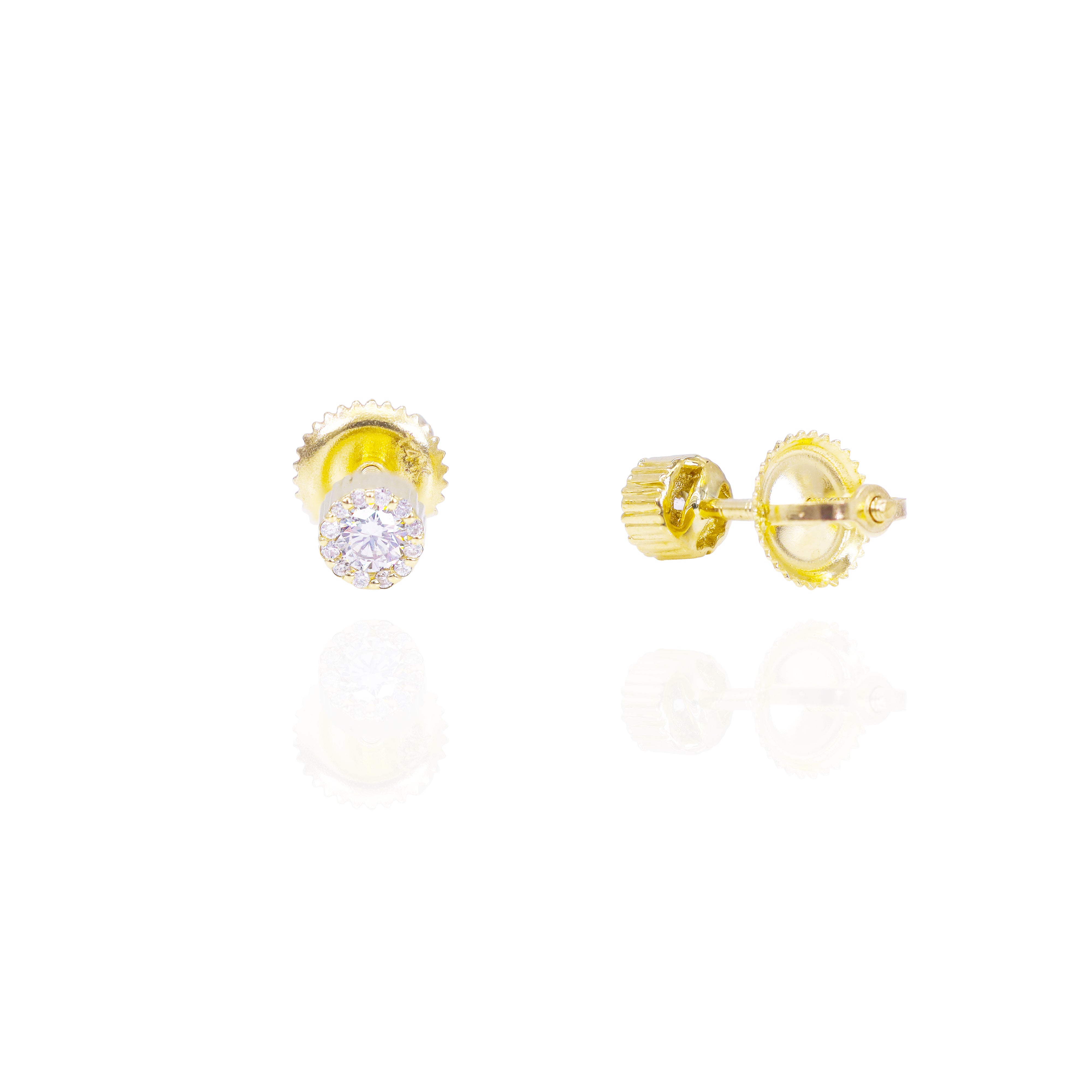 Bezel Set Solitare Diamond Earrings