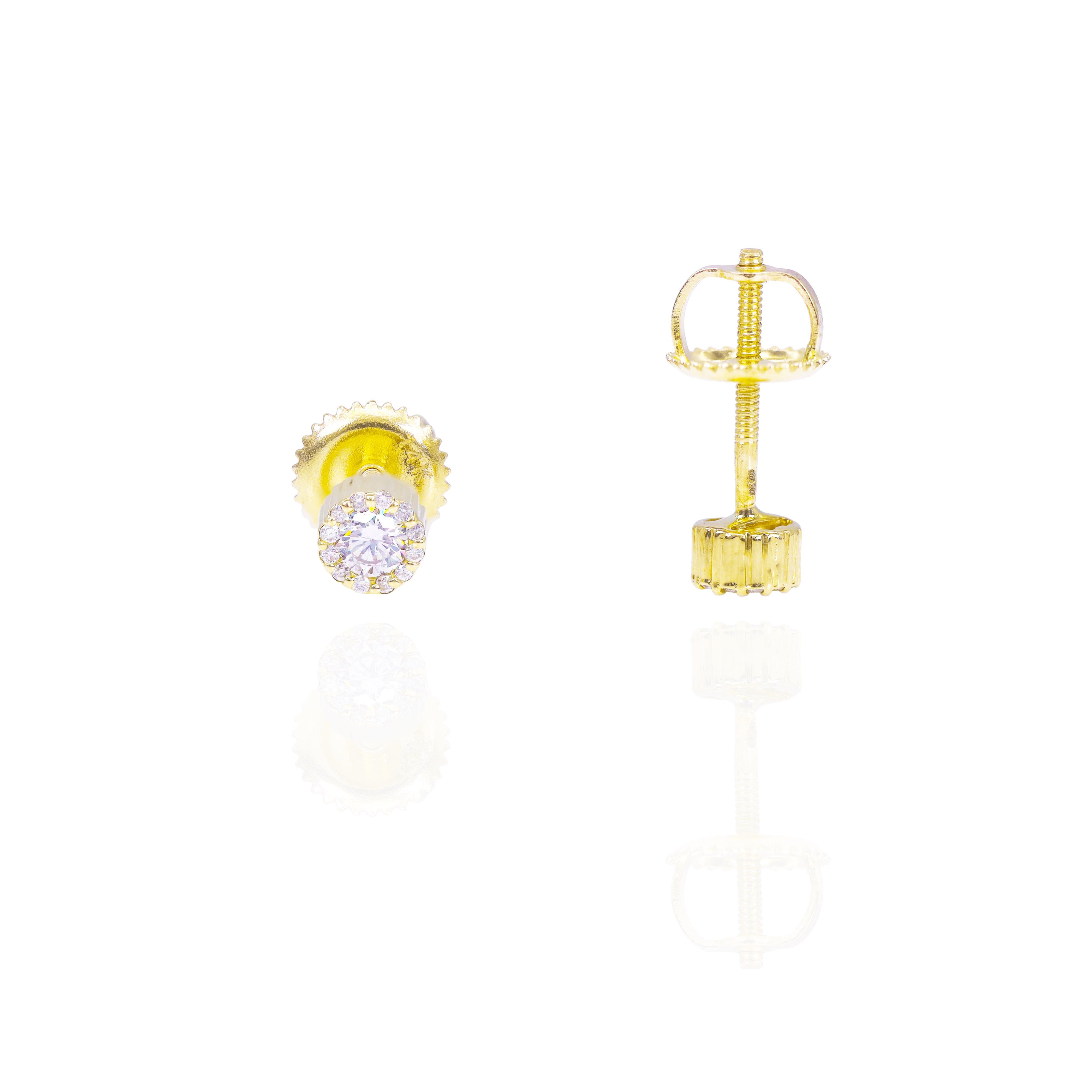 Bezel Set Solitare Diamond Earrings
