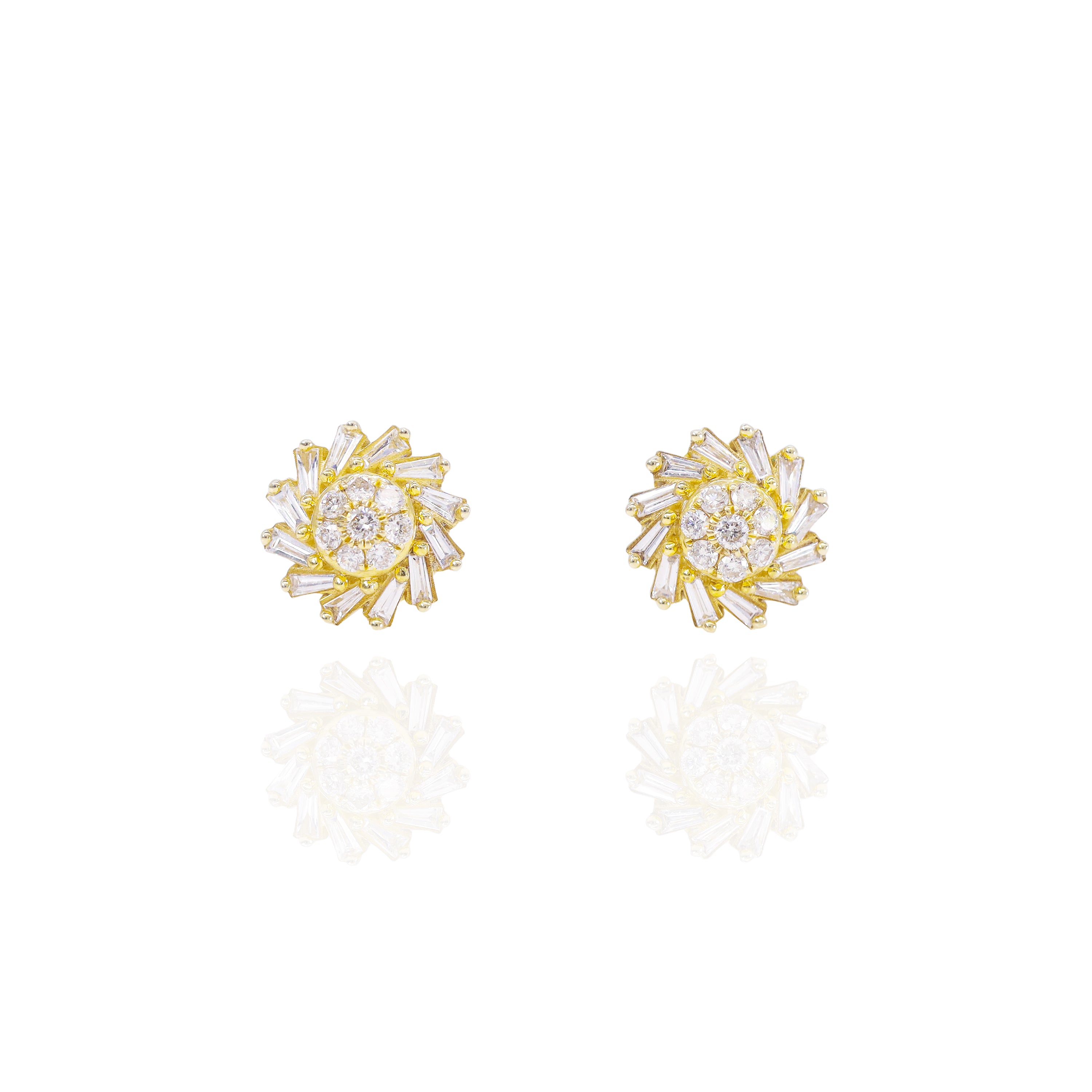 Array Baguette Diamond Earrings