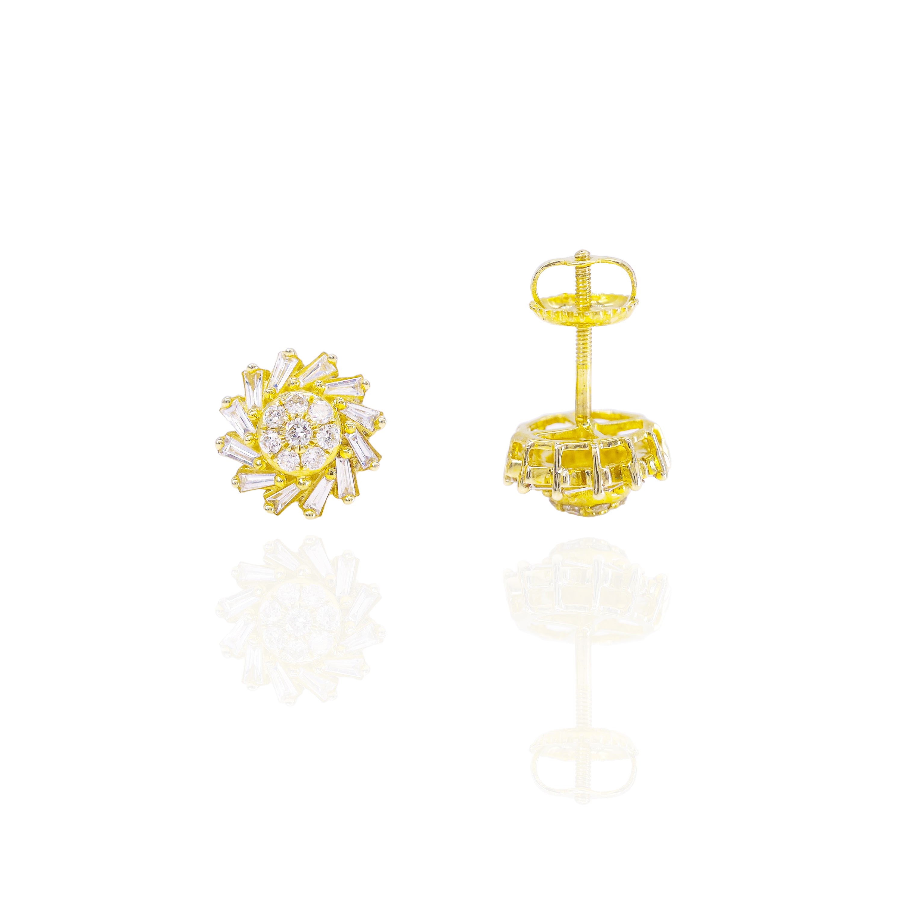 Array Baguette Diamond Earrings