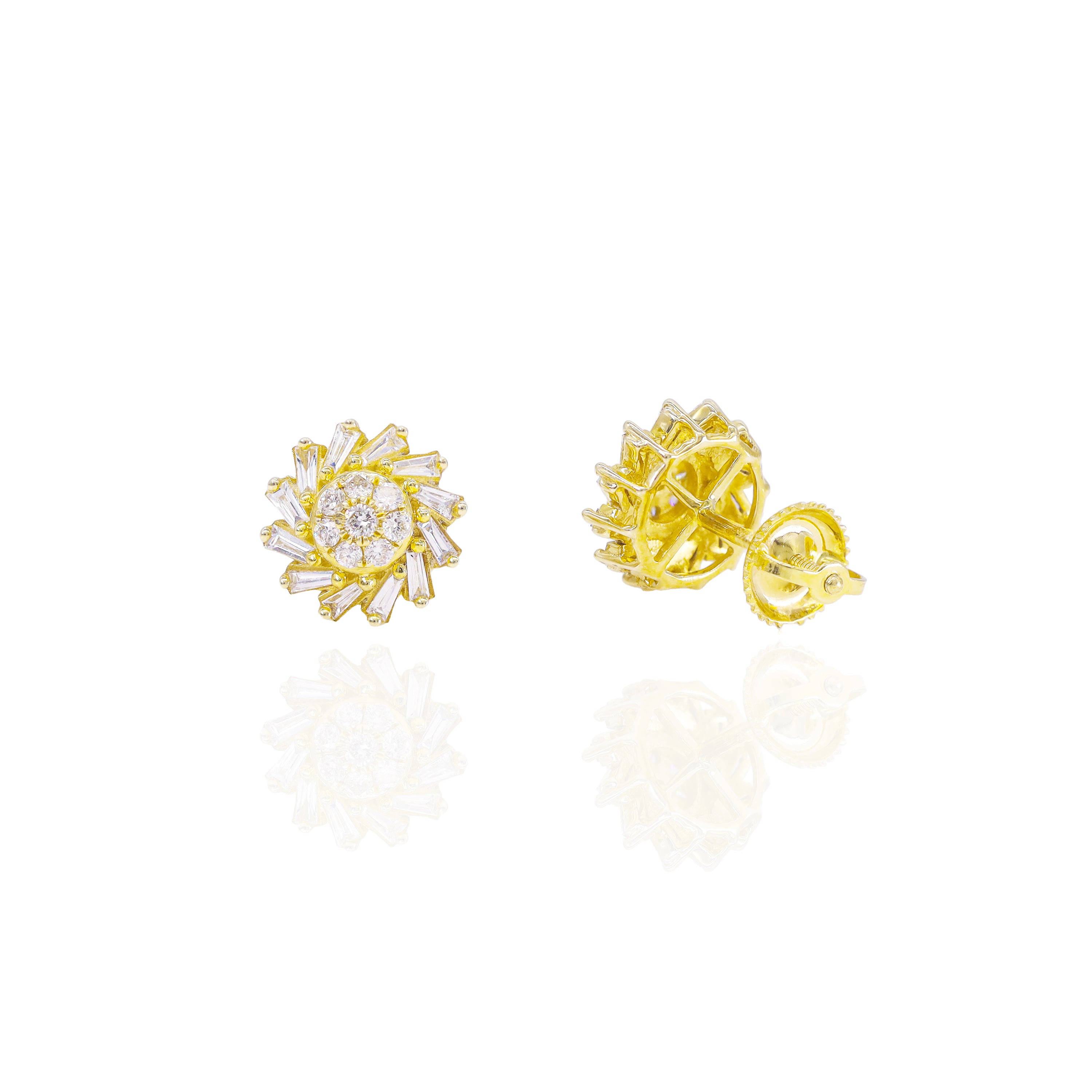 Array Baguette Diamond Earrings