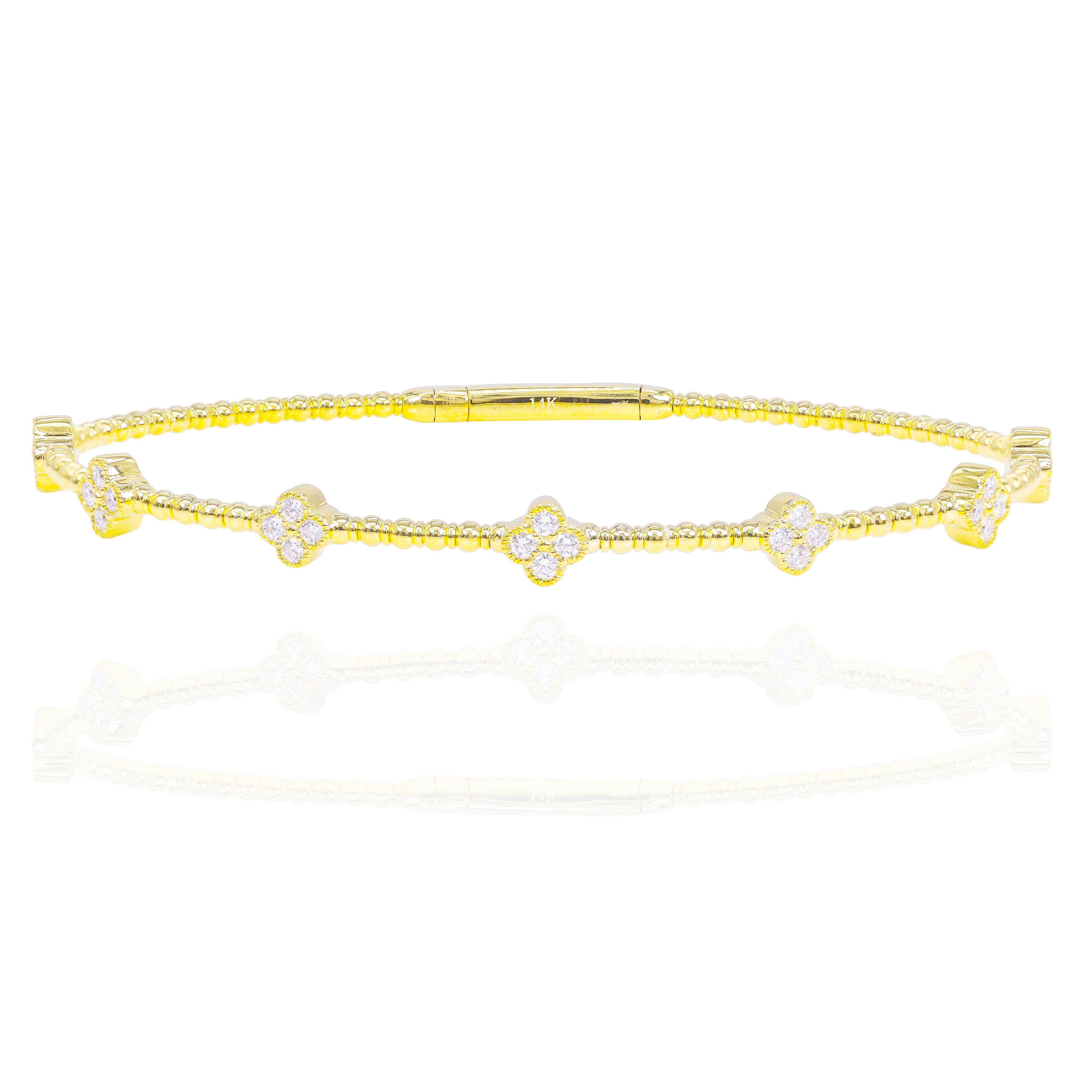 Clover Diamond Bangle