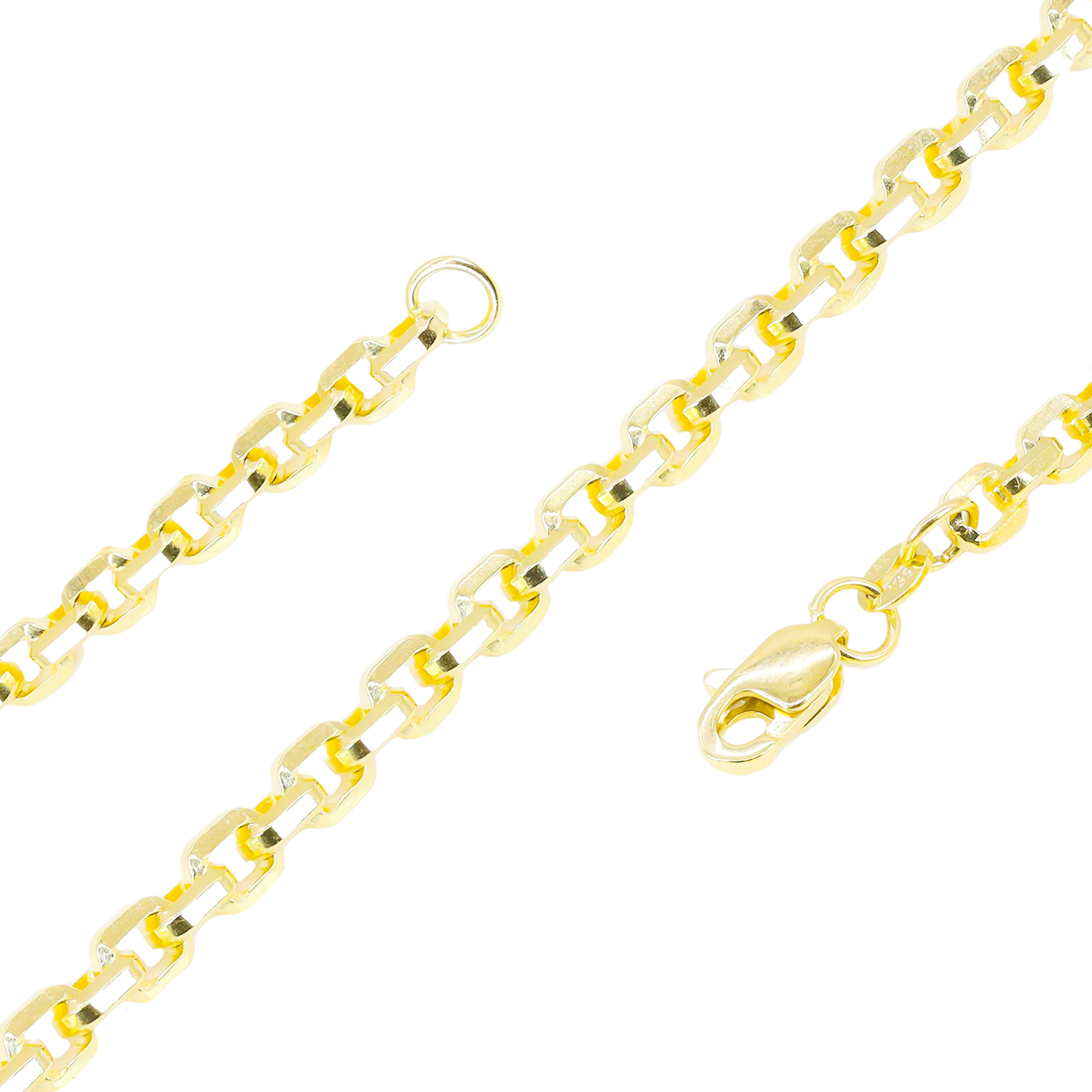 14KT Solid Hermes Link Yellow Gold Chain