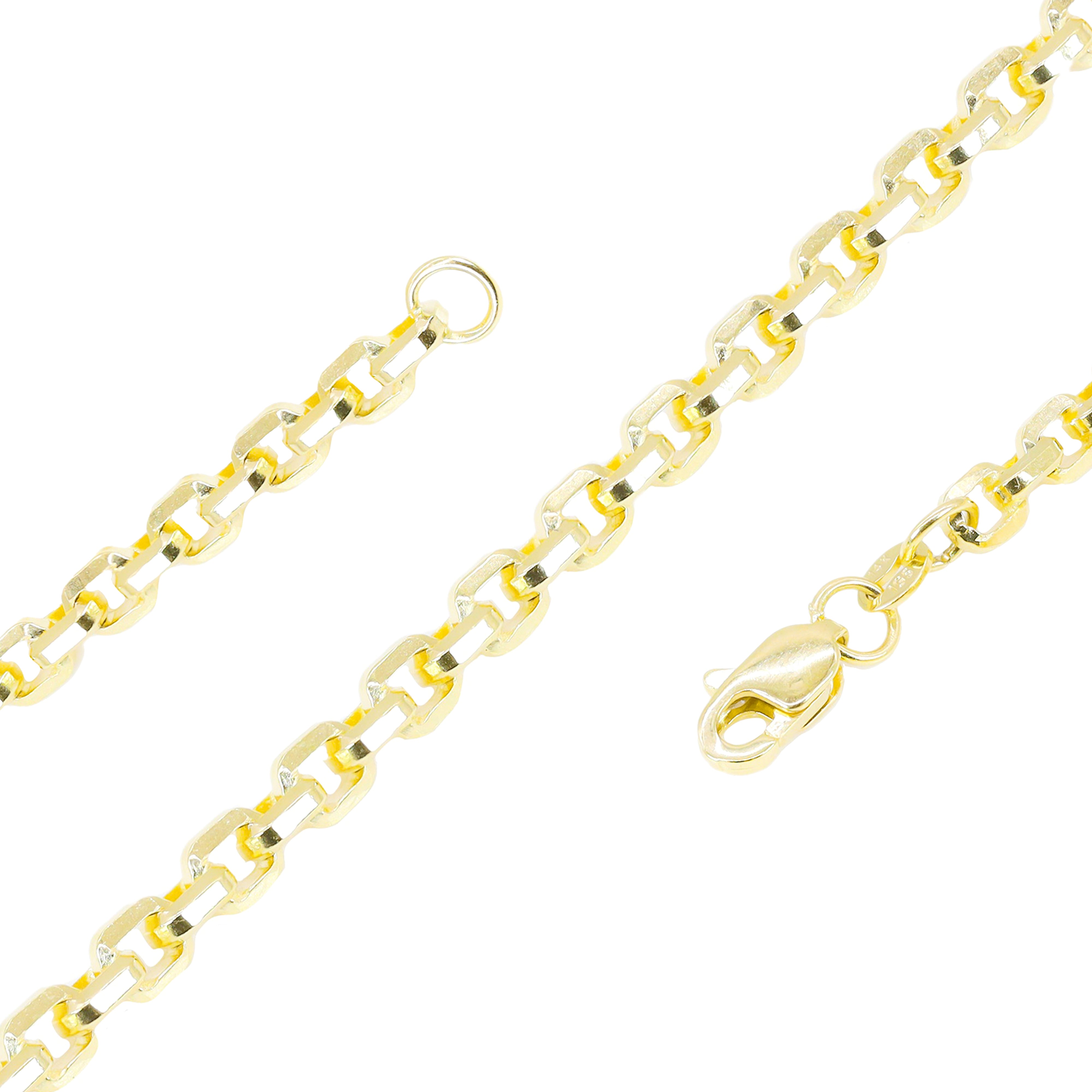 10KT Solid Hermes Link Yellow Gold Chain