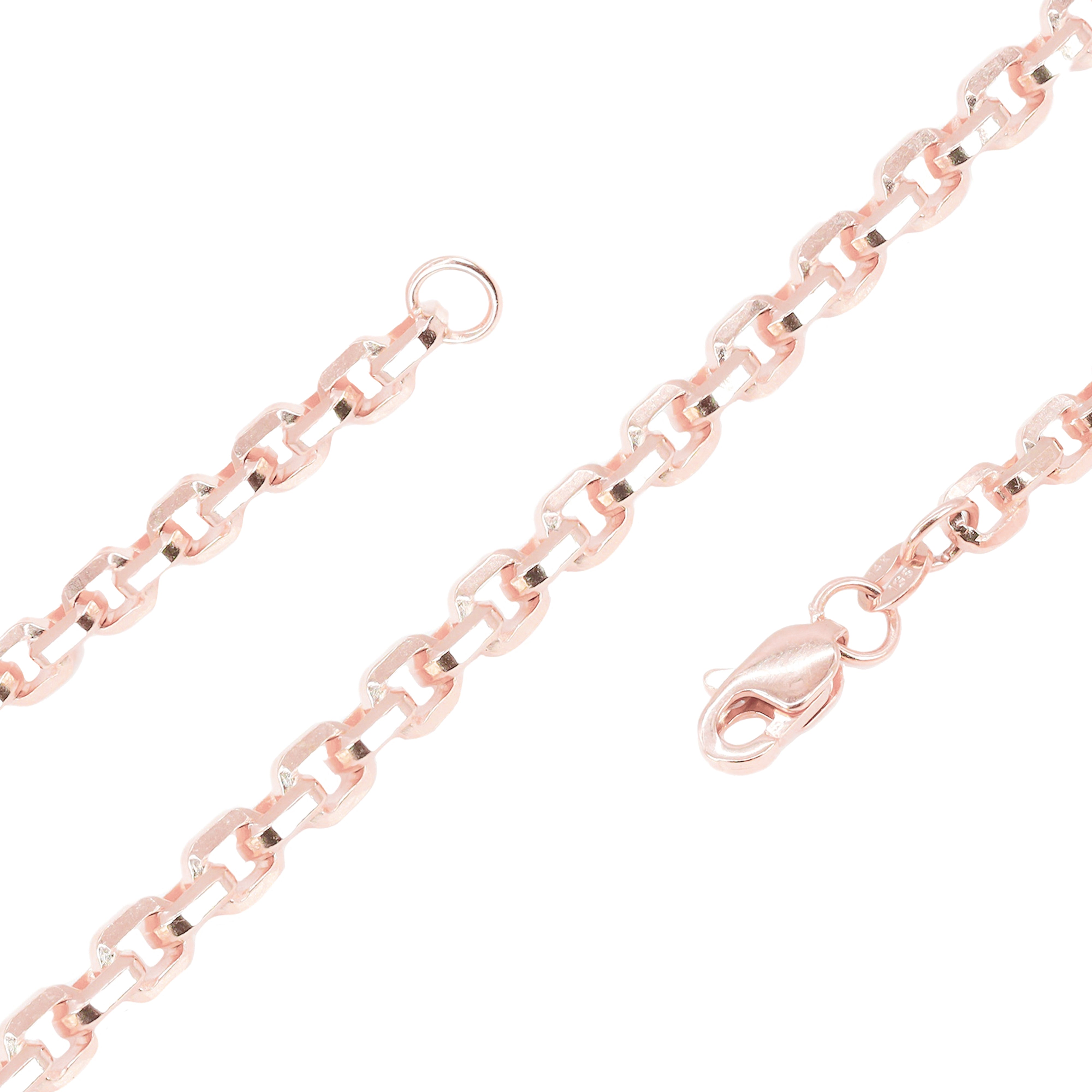 14KT Solid Hermes Link Rose Gold Chain