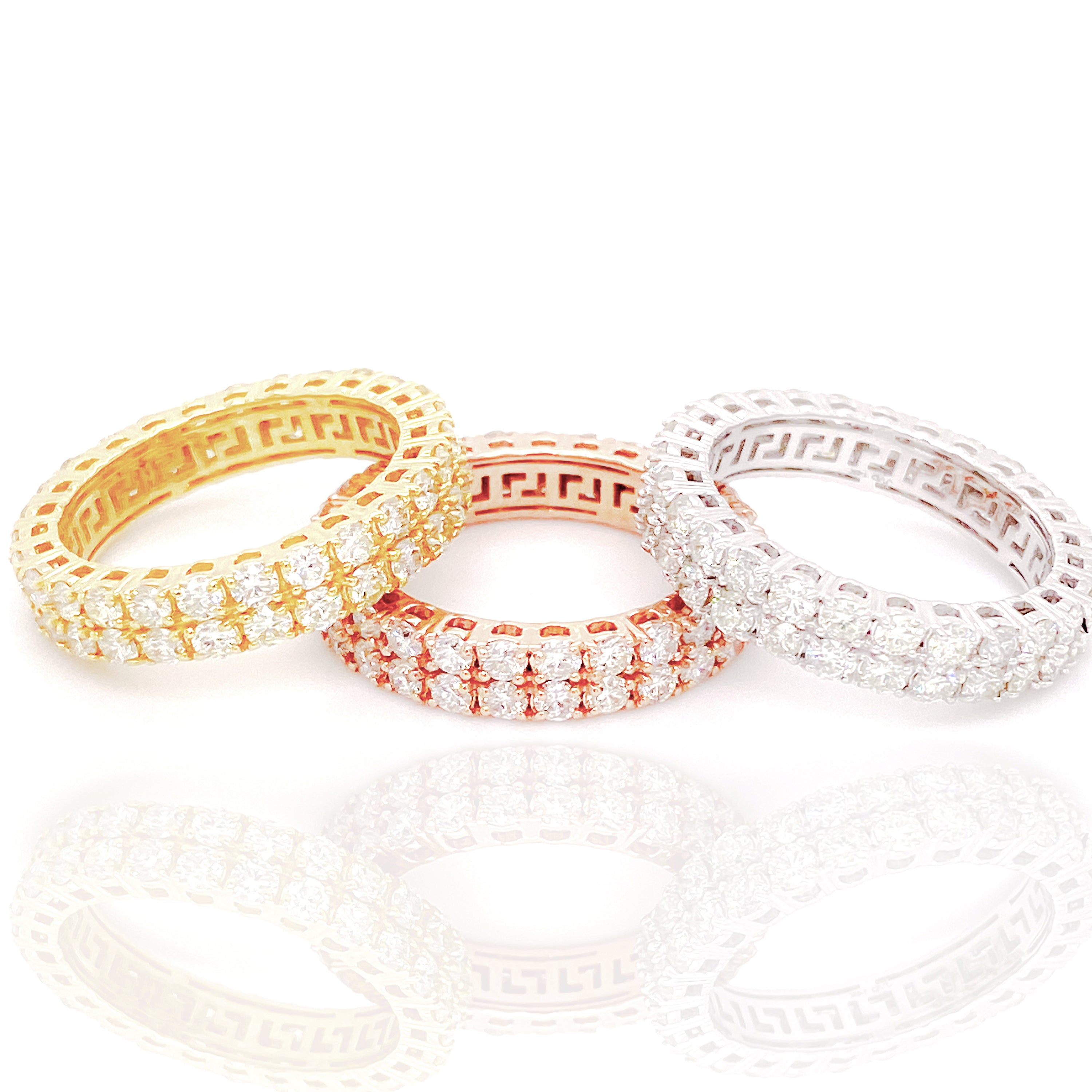 Two Row Eternity Diamond Band