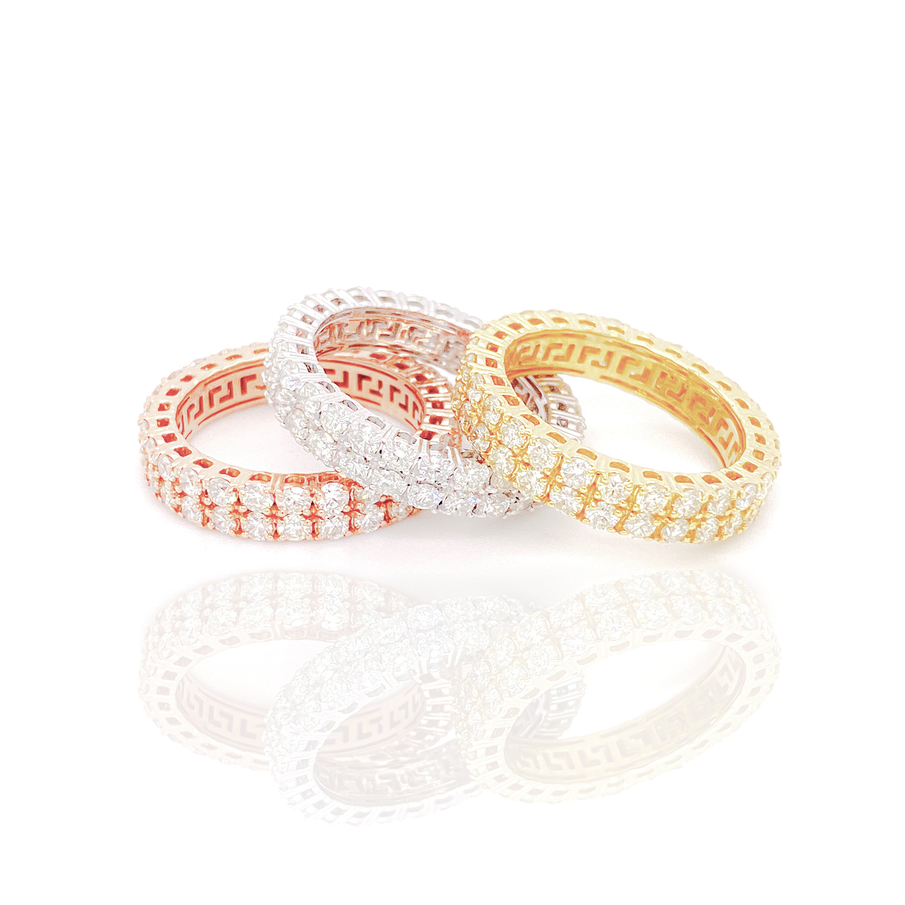 Two Row Eternity Diamond Band