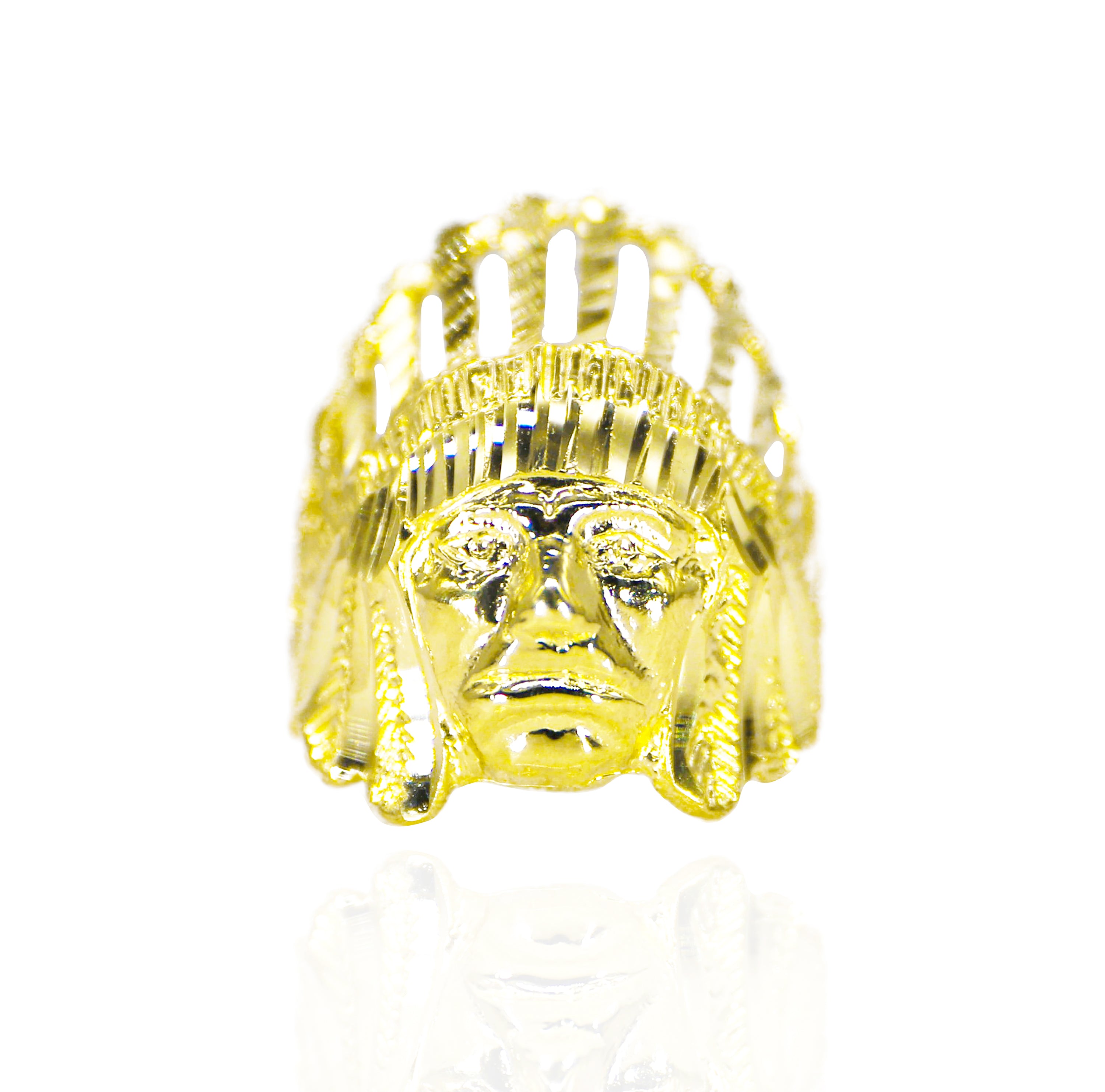 Gold Indian Chief Ring