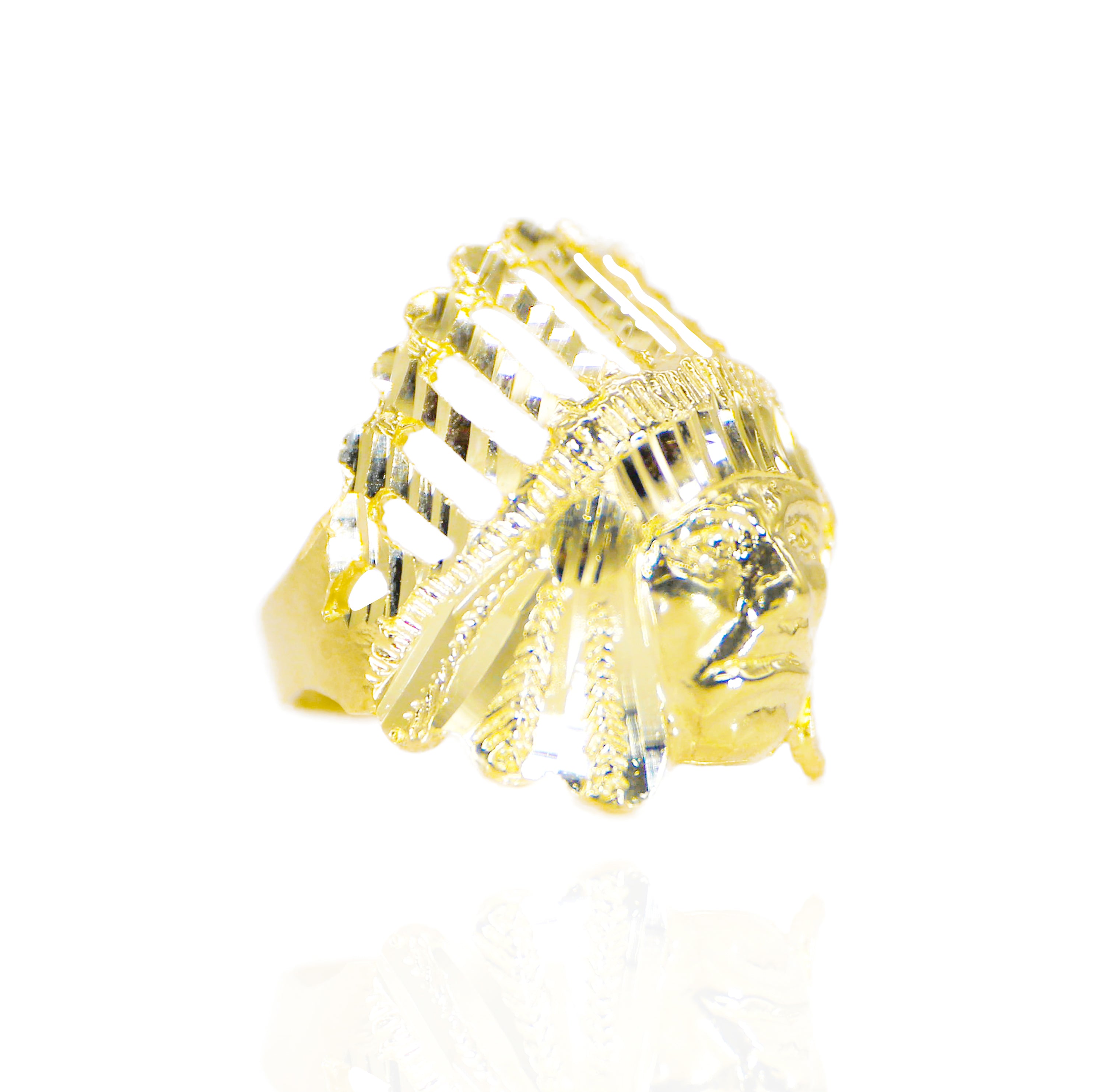 Gold Indian Chief Ring