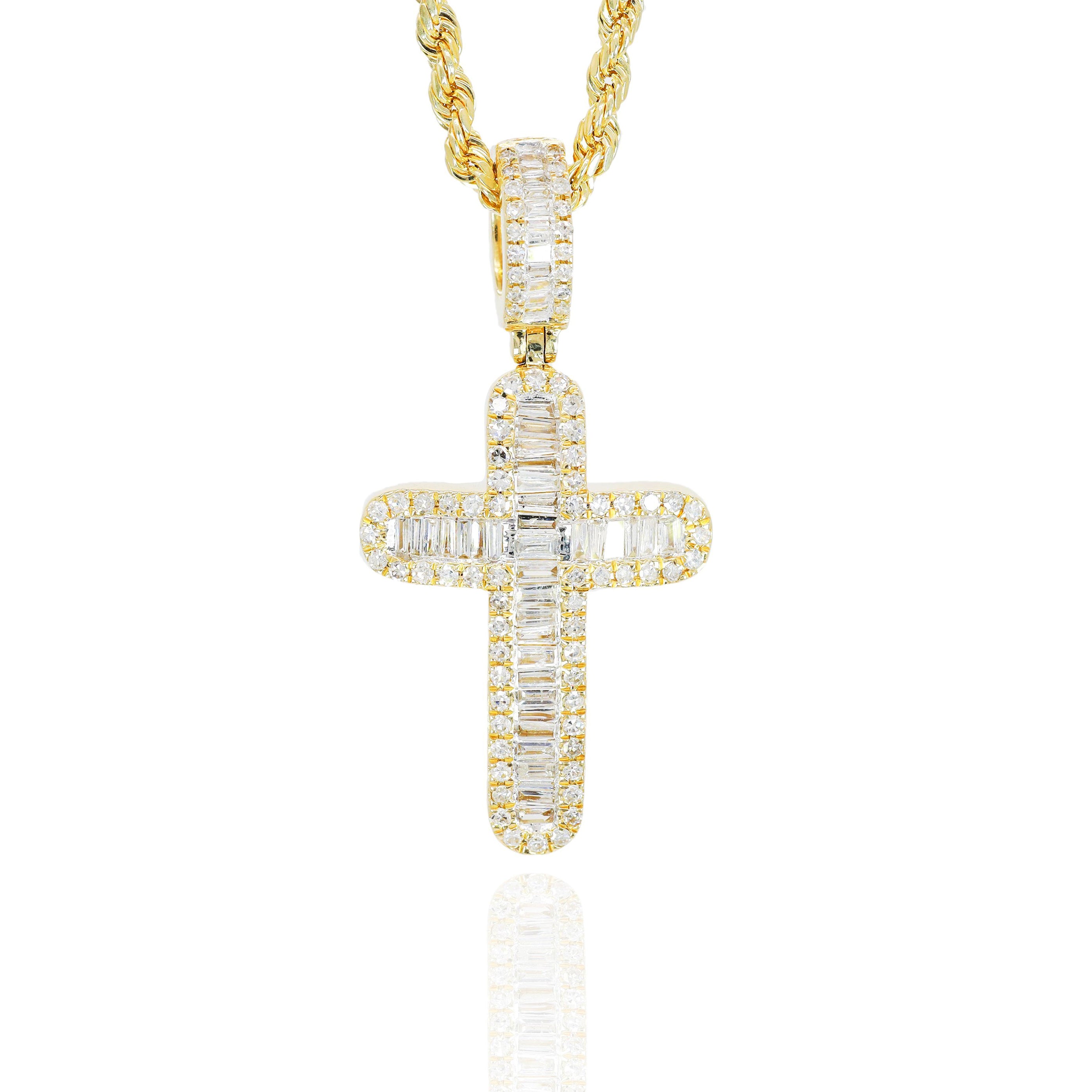 Baguette Cross With Round Borders