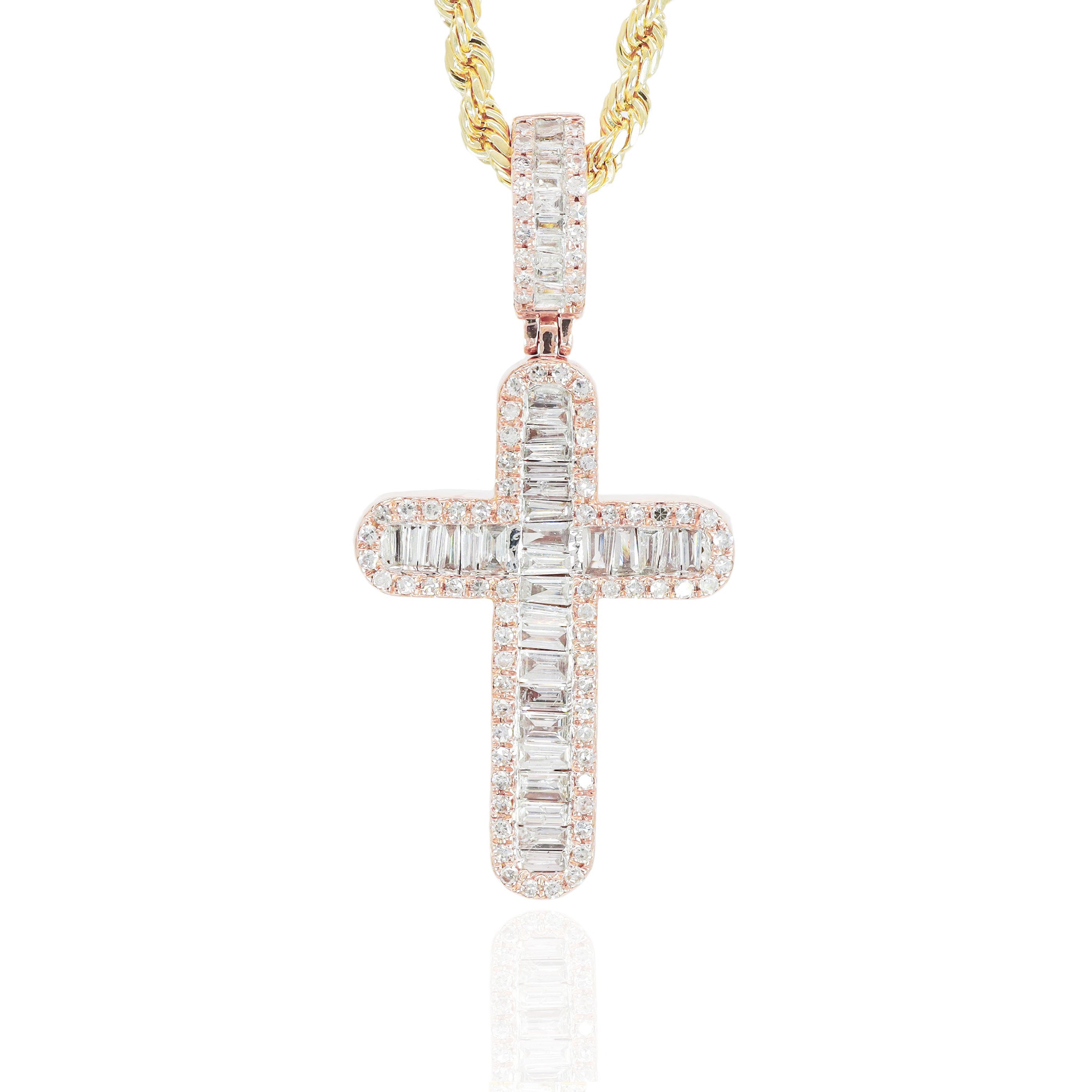 Baguette Cross With Round Borders