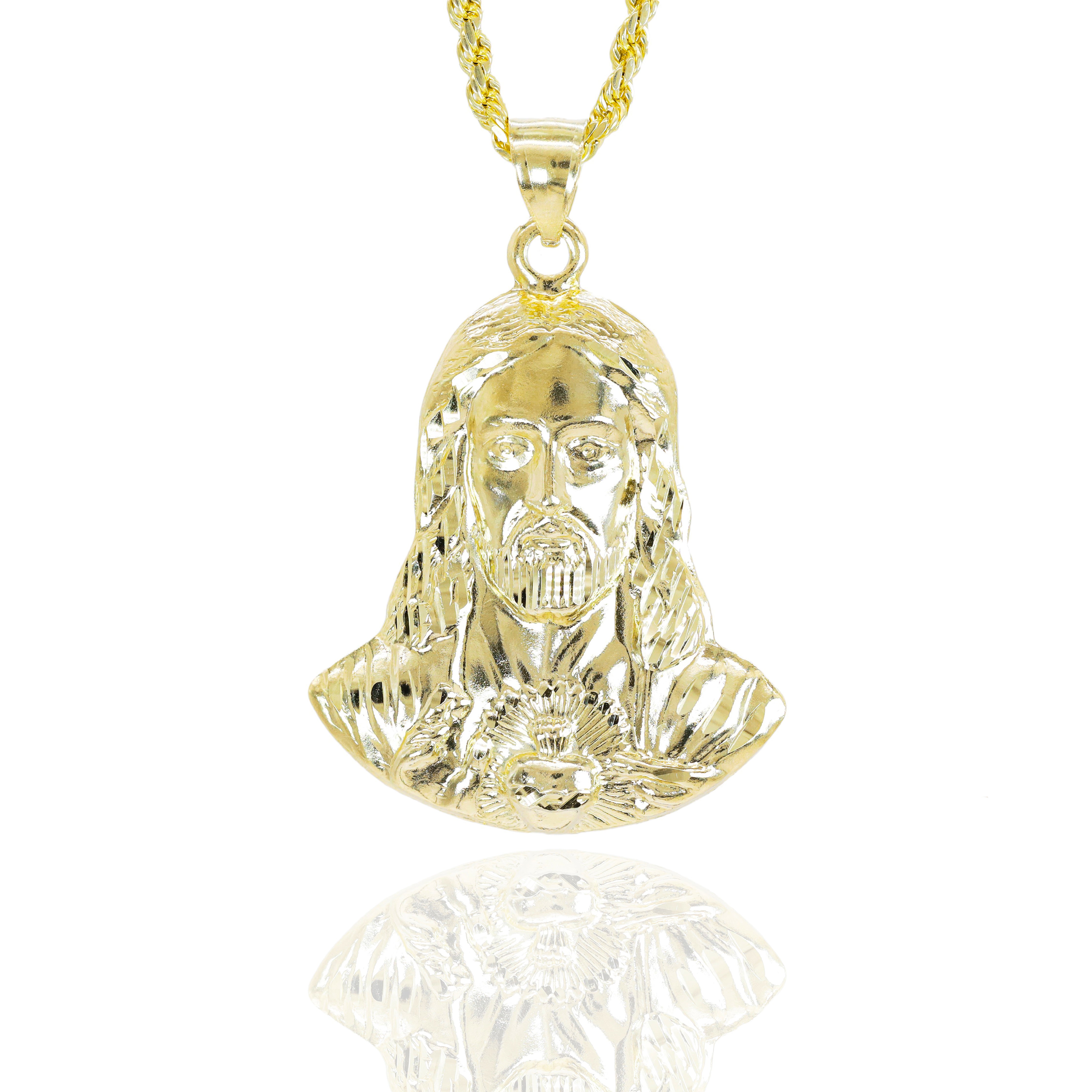 Jesus Solid Gold Pendant