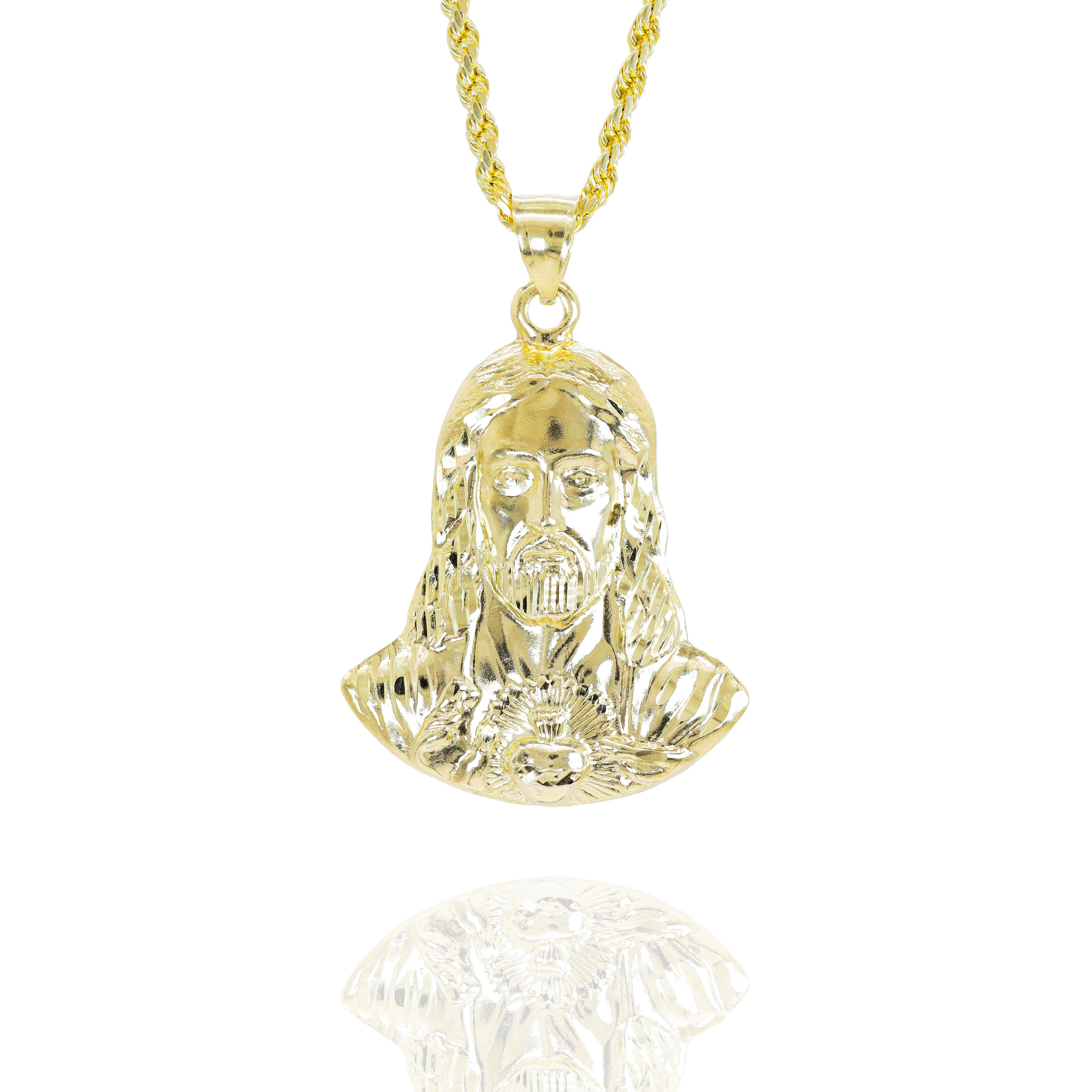 Jesus Solid Gold Pendant