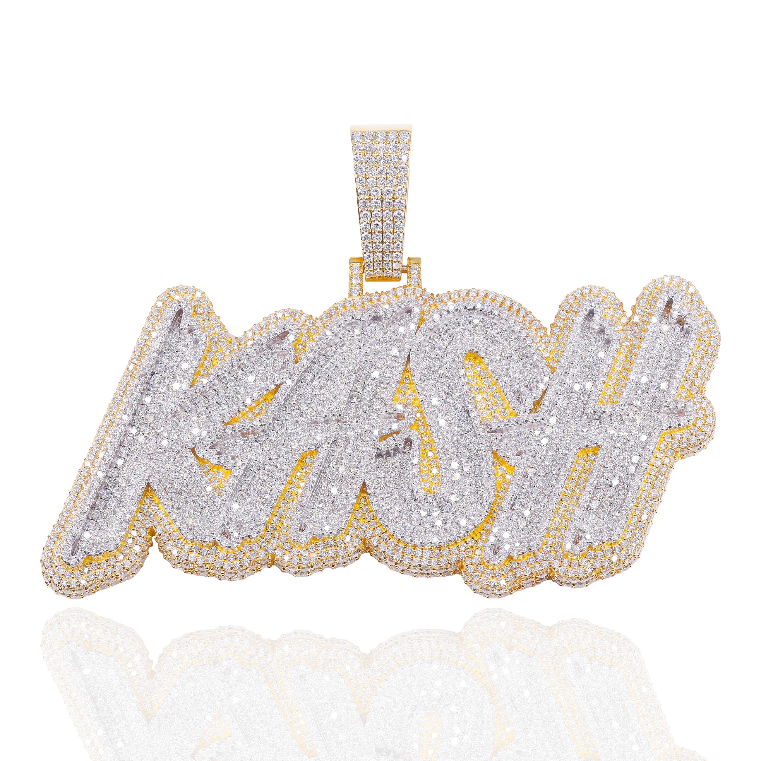 Custom Design Deposit - Diamond Two-Tone Name Pendant