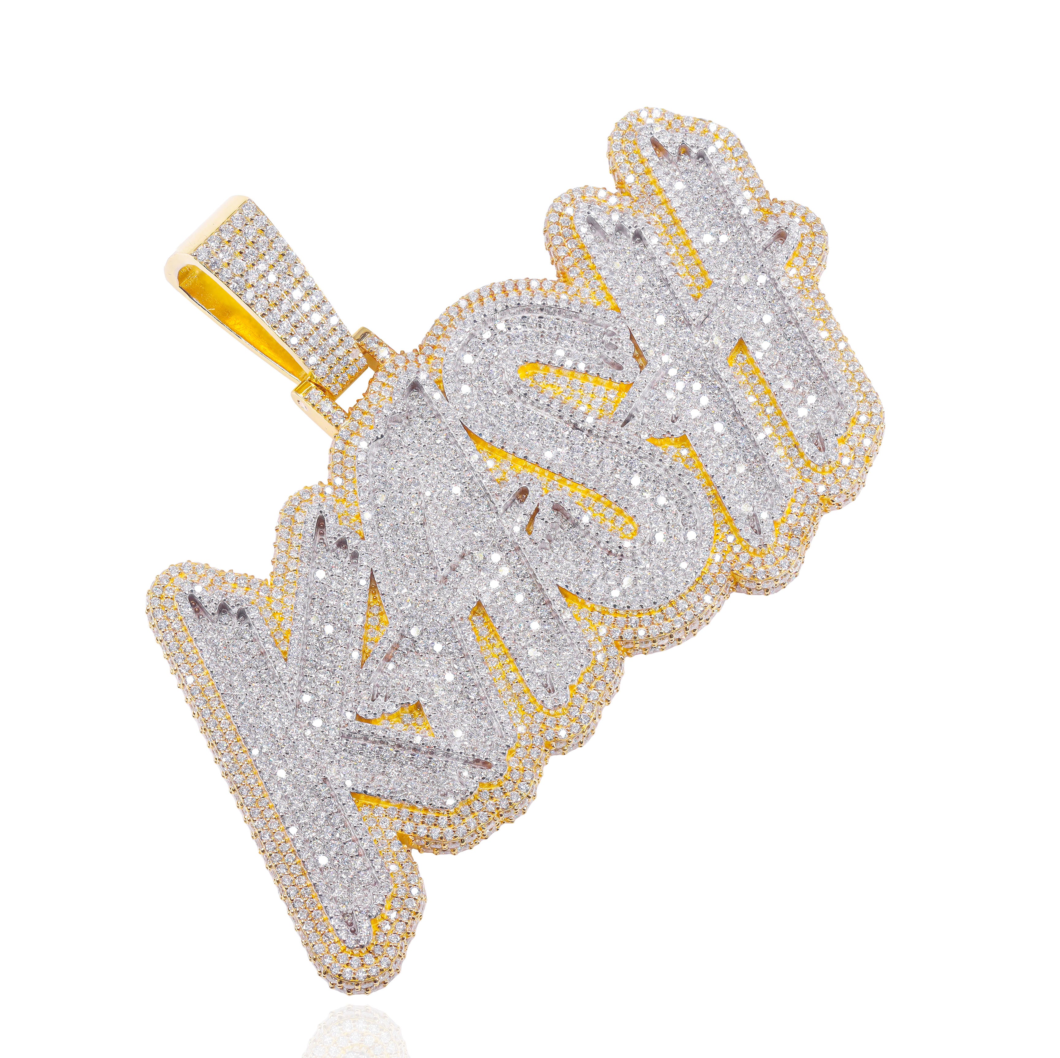 Custom Design Deposit - Diamond Two-Tone Name Pendant