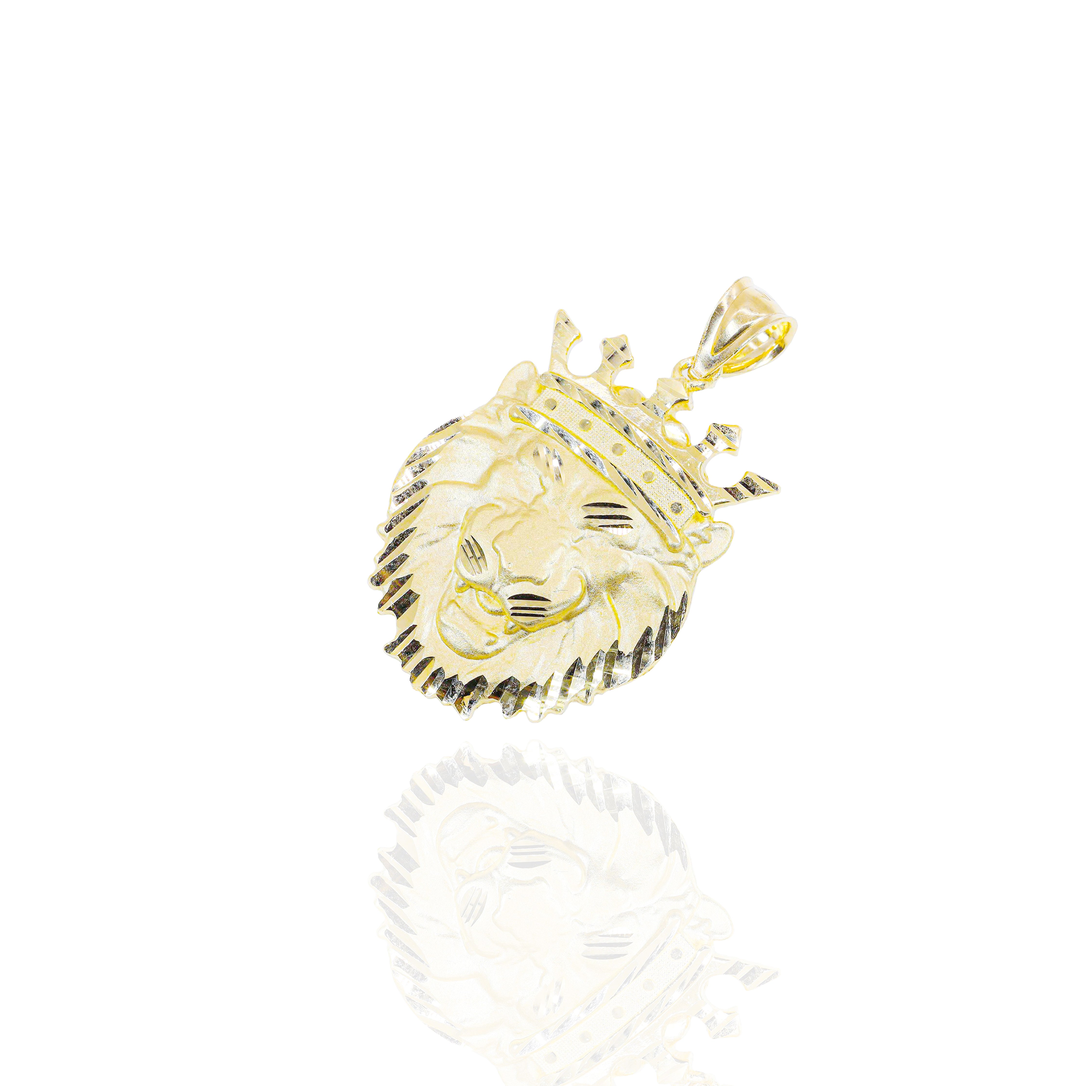 King Crown Solid Lion Pendant