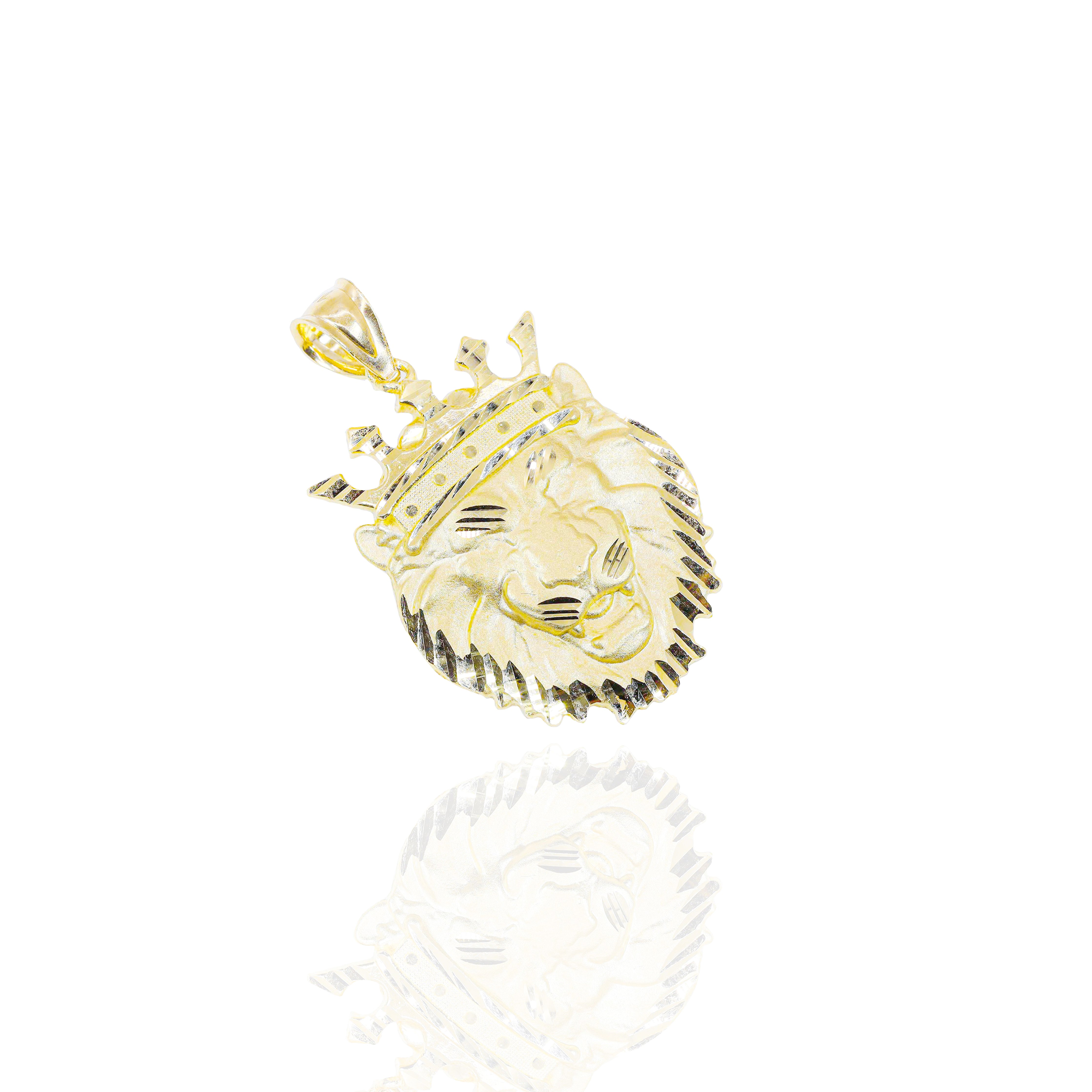 King Crown Solid Lion Pendant