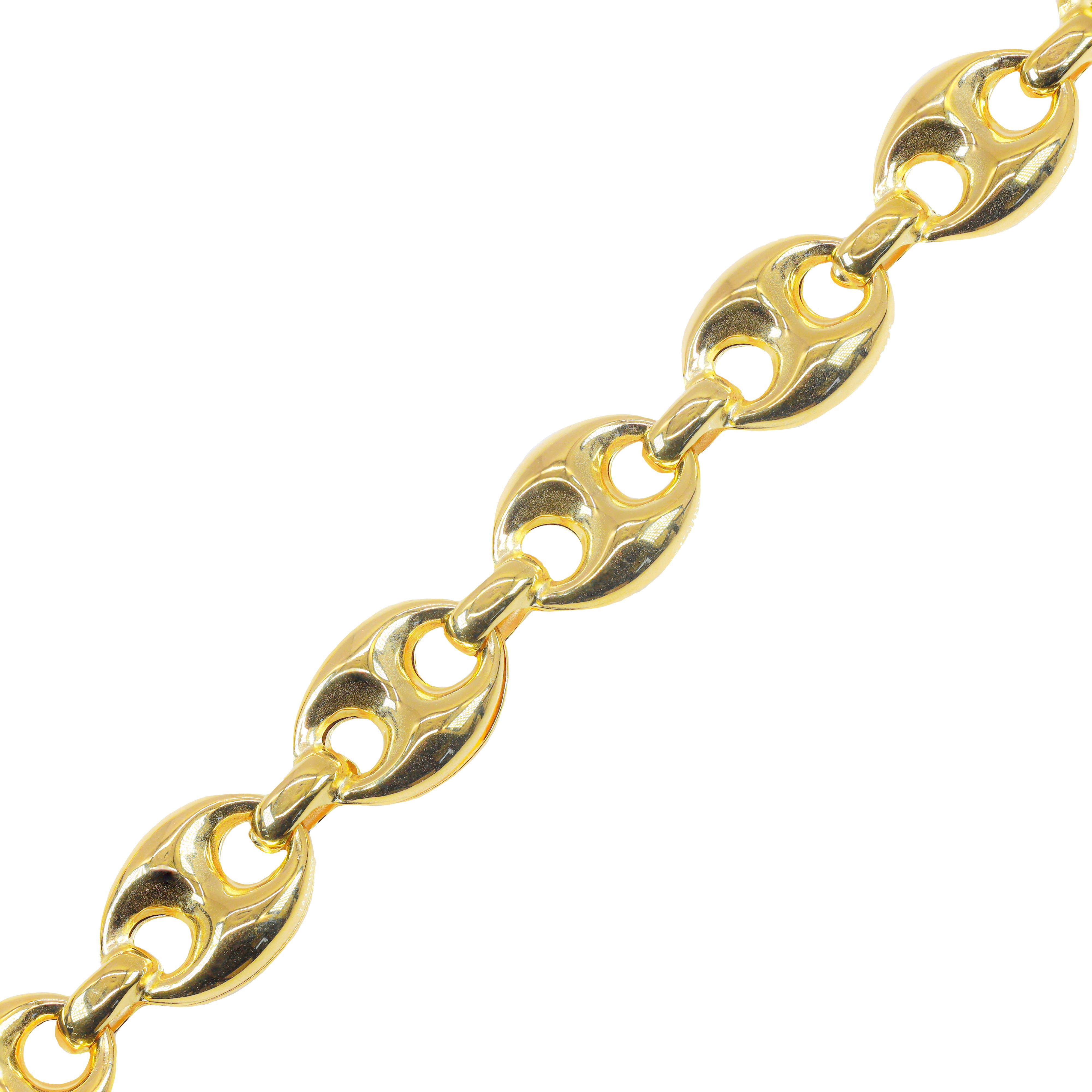 14KT Semi-Solid Mariner Link Yellow Gold Chain