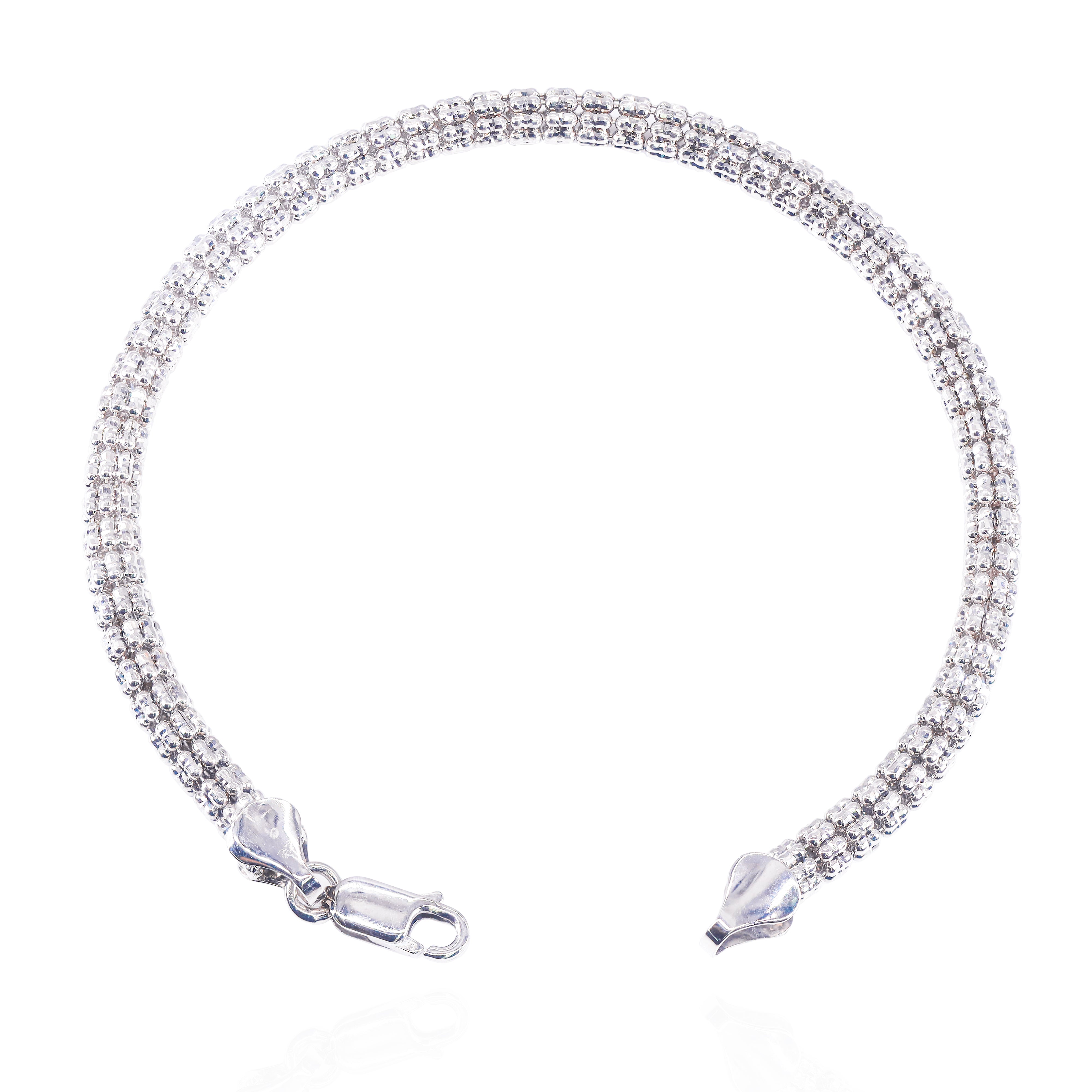 14KT White ICE Gold Bracelet