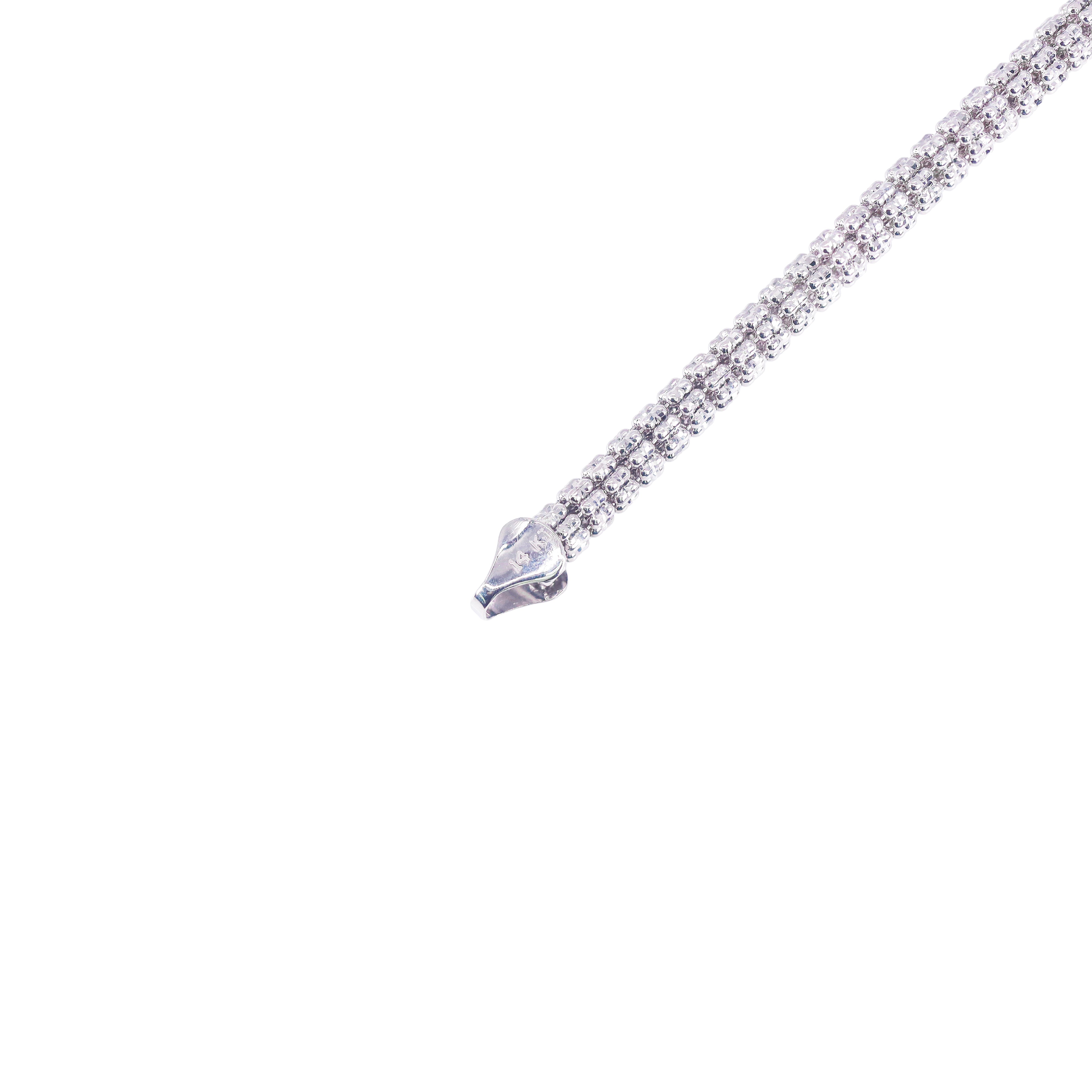 14KT White ICE Gold Bracelet