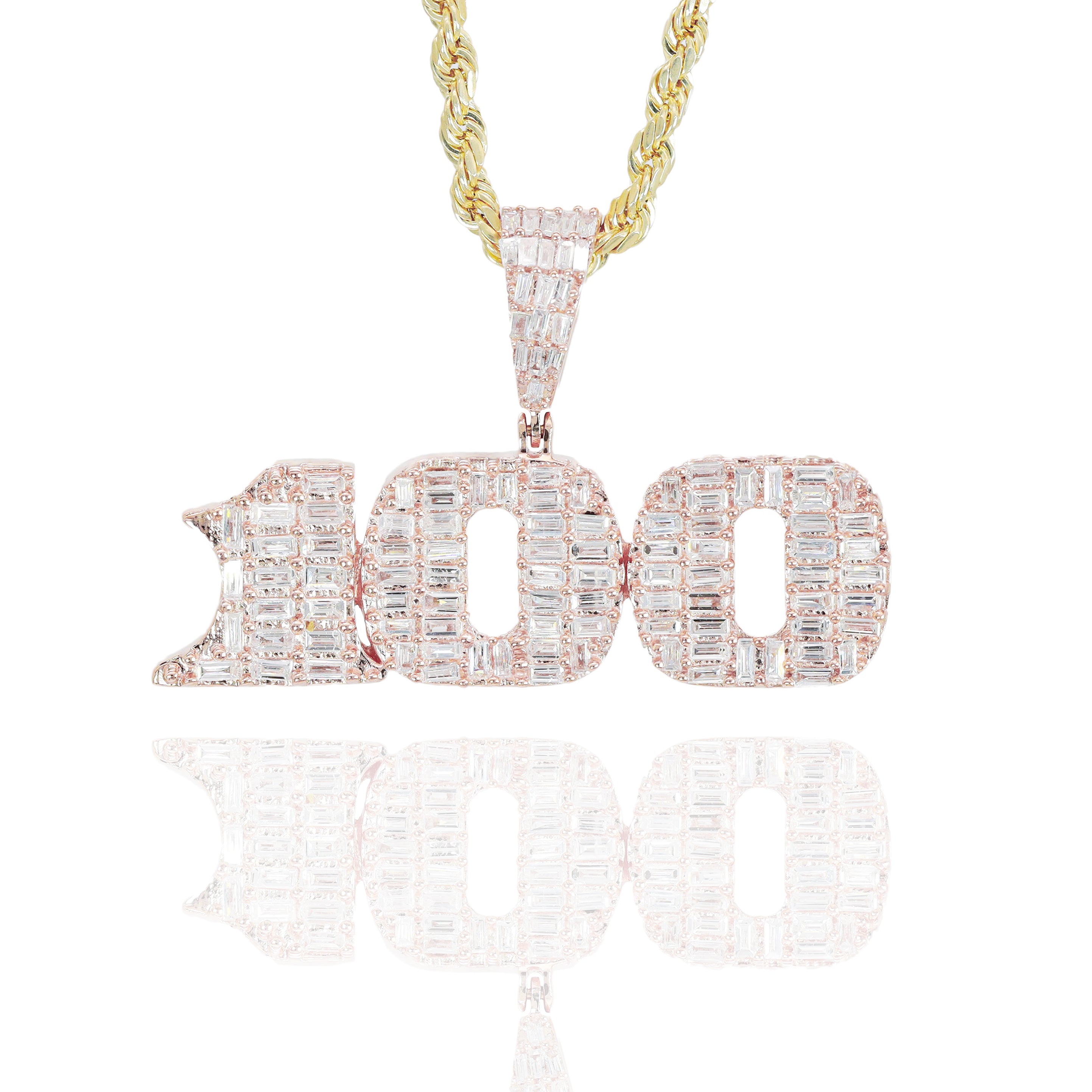 Baguette 100 Emoji Diamond Pendant