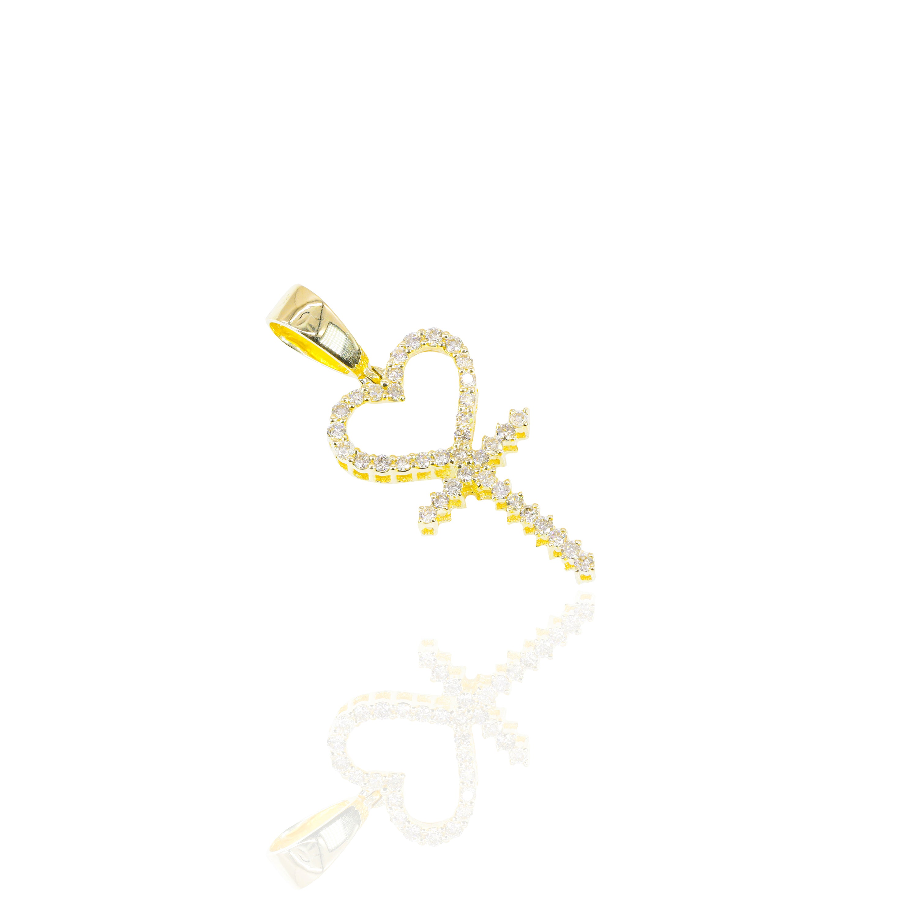 Heart Cross Diamond Pendant