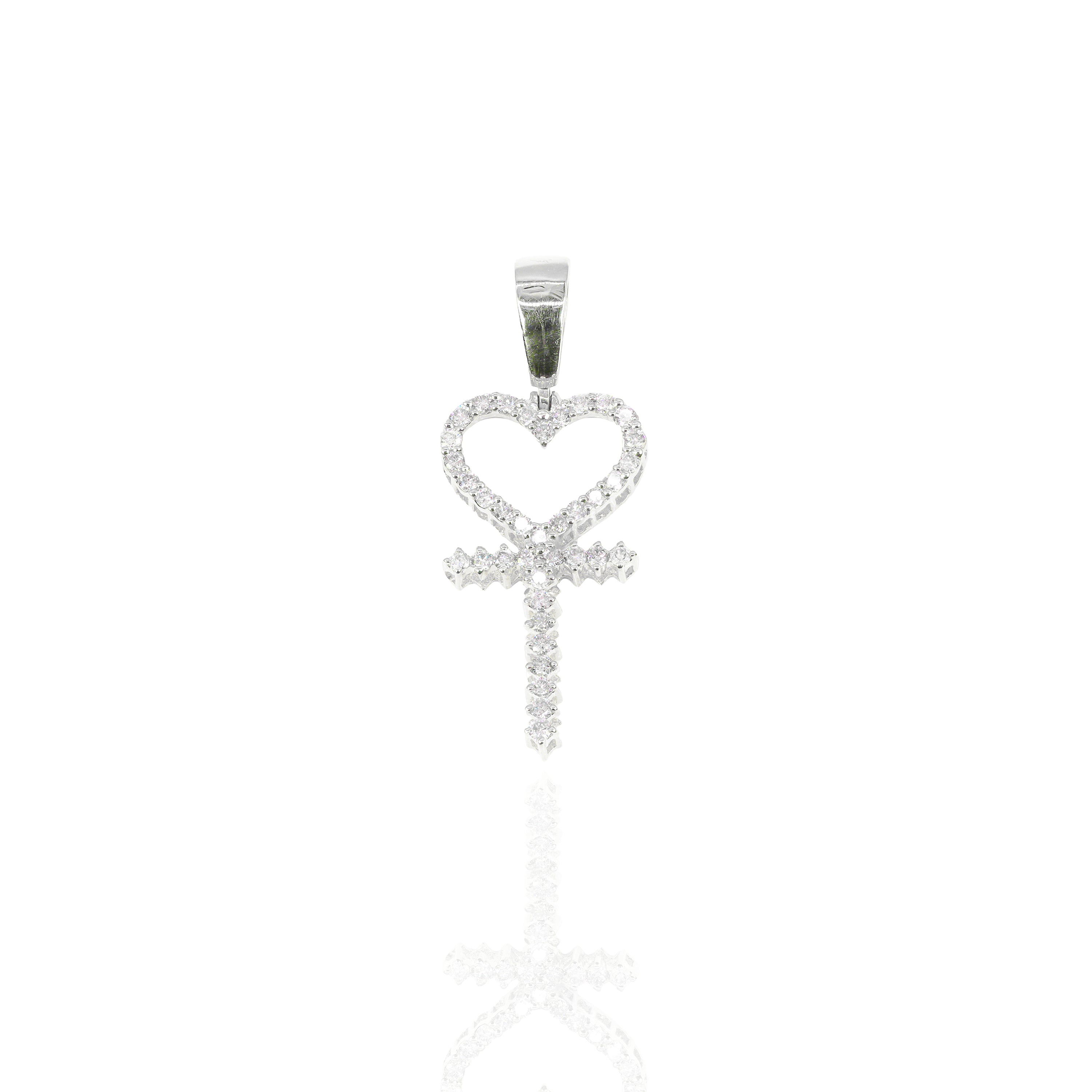 Heart Cross Diamond Pendant
