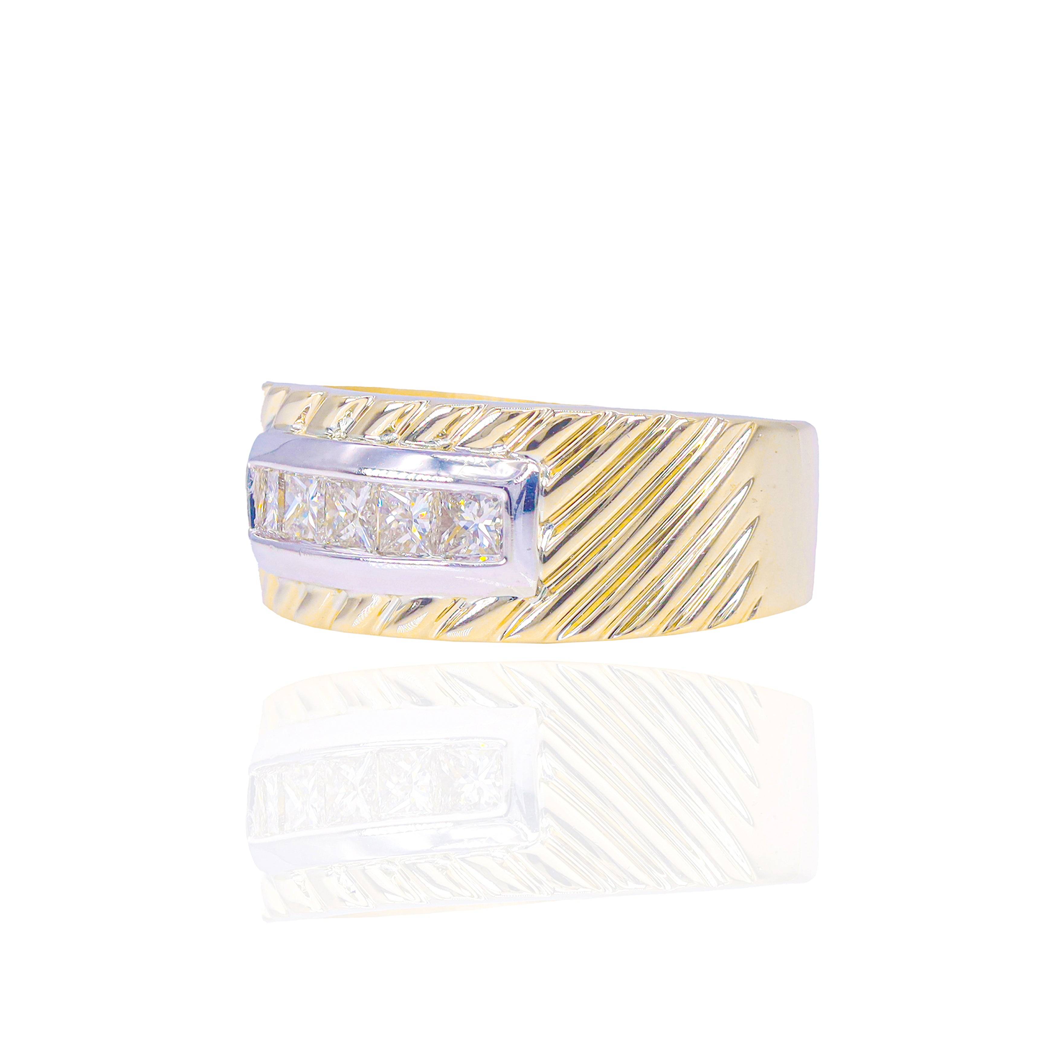 Vintage Two-Tone Diamond Men's Band