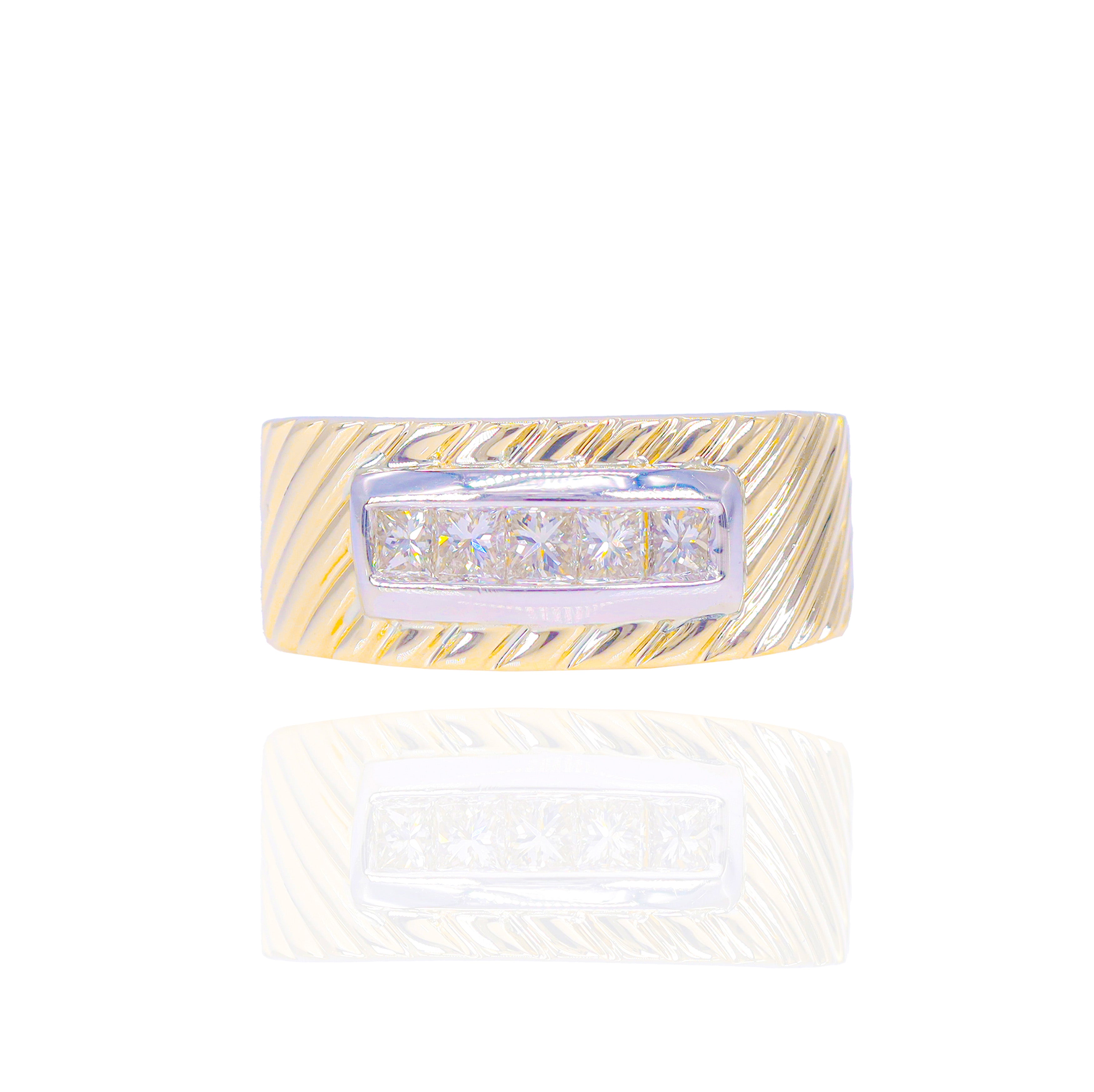 Vintage Two-Tone Diamond Men's Band