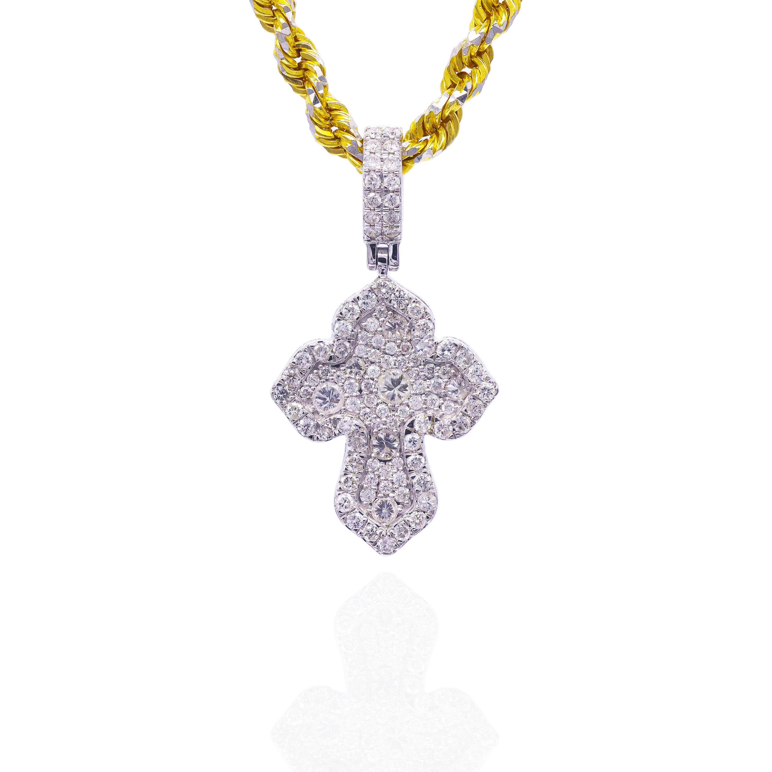 French Mosaic Diamond Cross